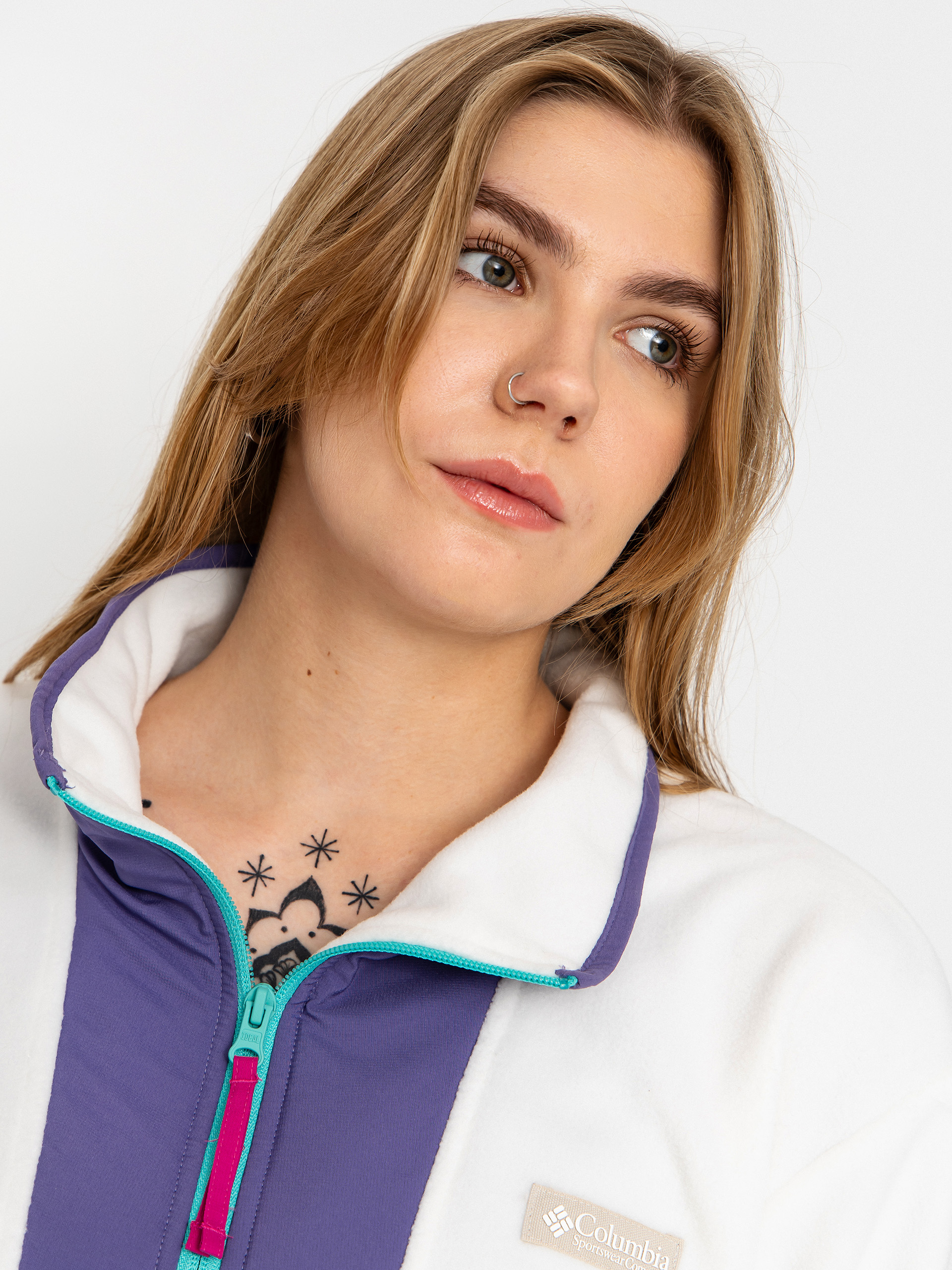 Męski Polar Columbia Sequoia Grove Half Zip (sea salt/stormwatch)