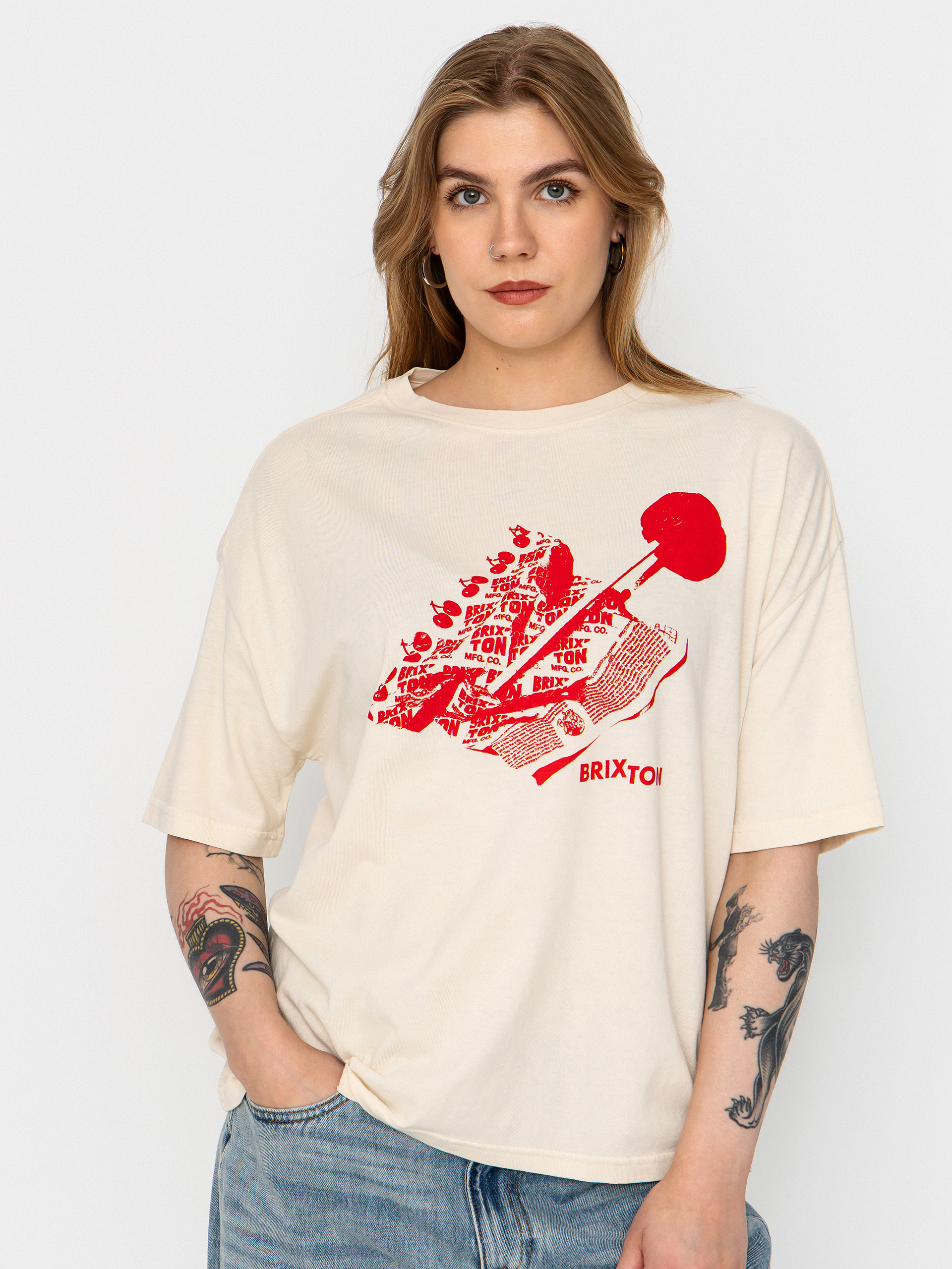 T-shirt Brixton Sweet Treat Oversized Bf Wmn (whitecap)