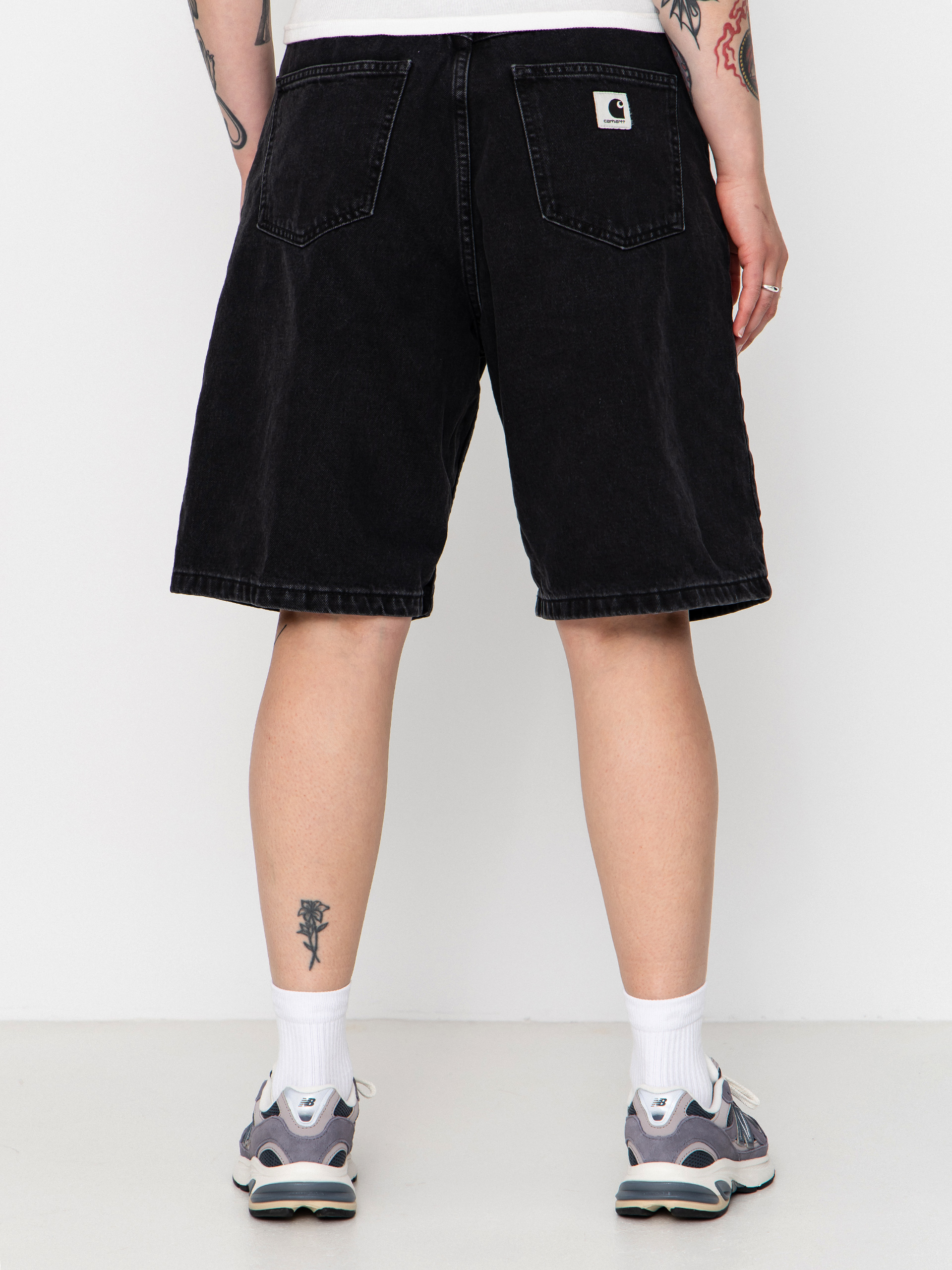 Szorty Carhartt WIP Brandon Wmn (black stone washed)