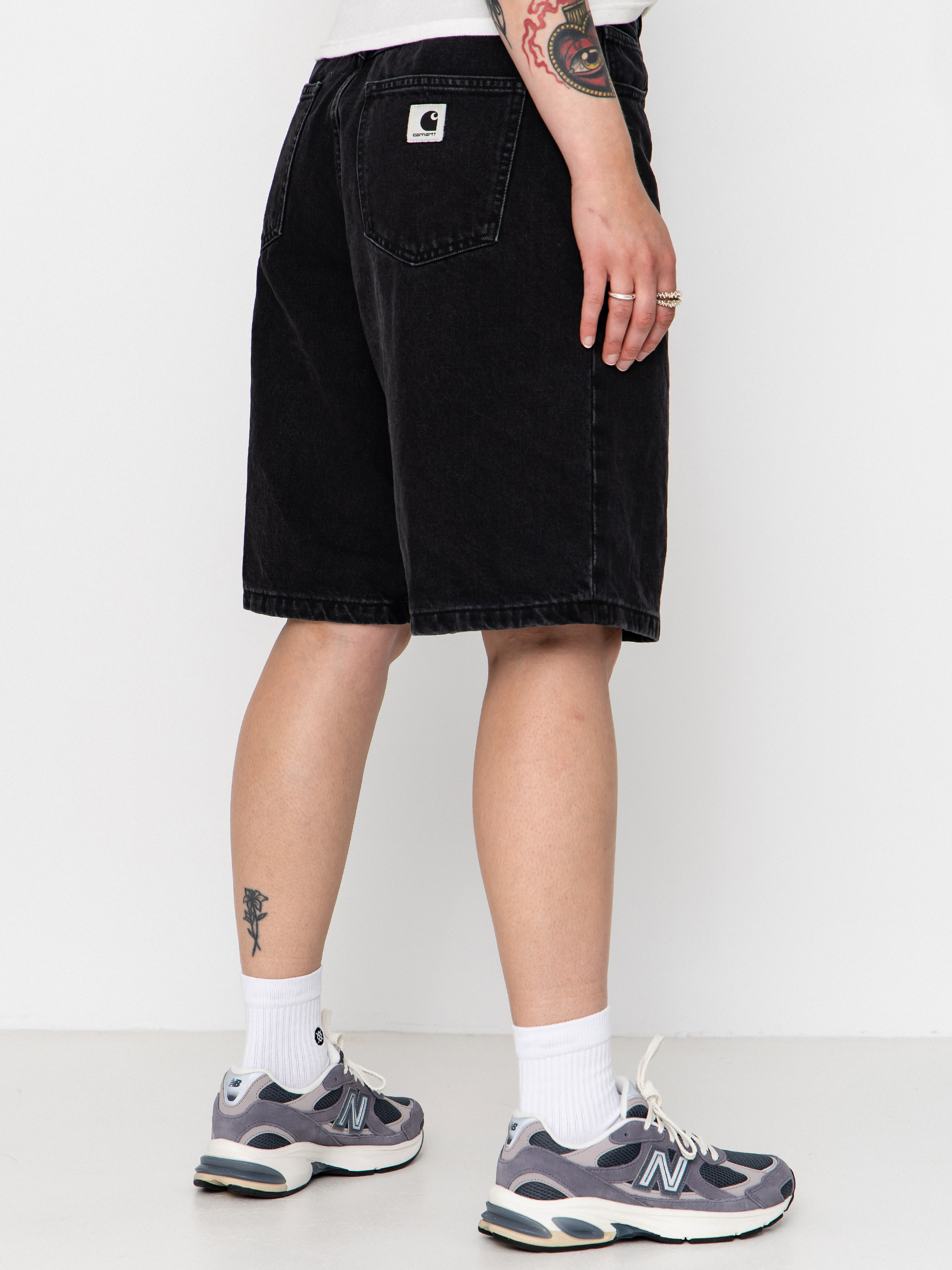Szorty Carhartt WIP Brandon Wmn (black stone washed)