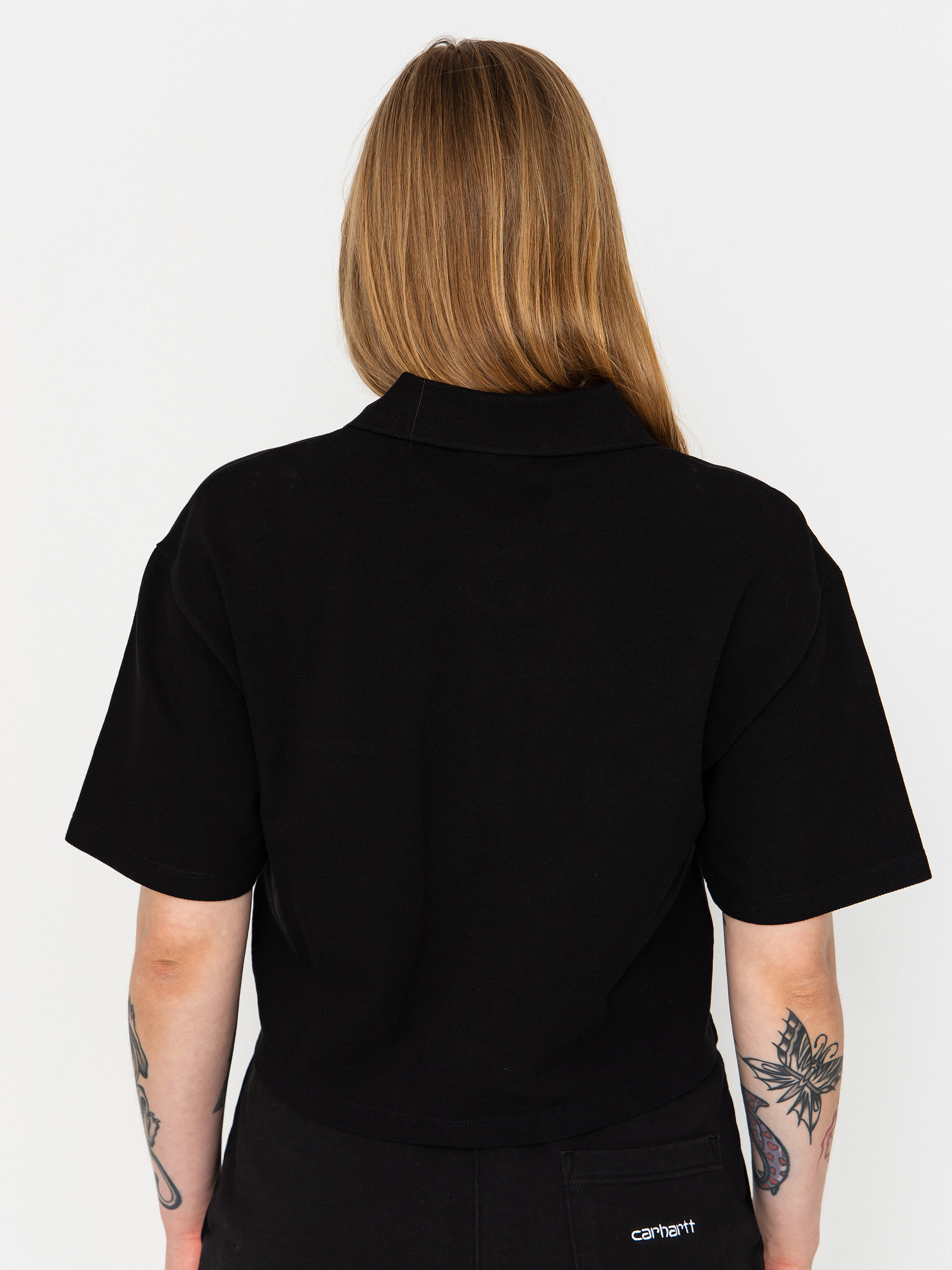 T-shirt Carhartt WIP Script Polo Wmn (black/white)