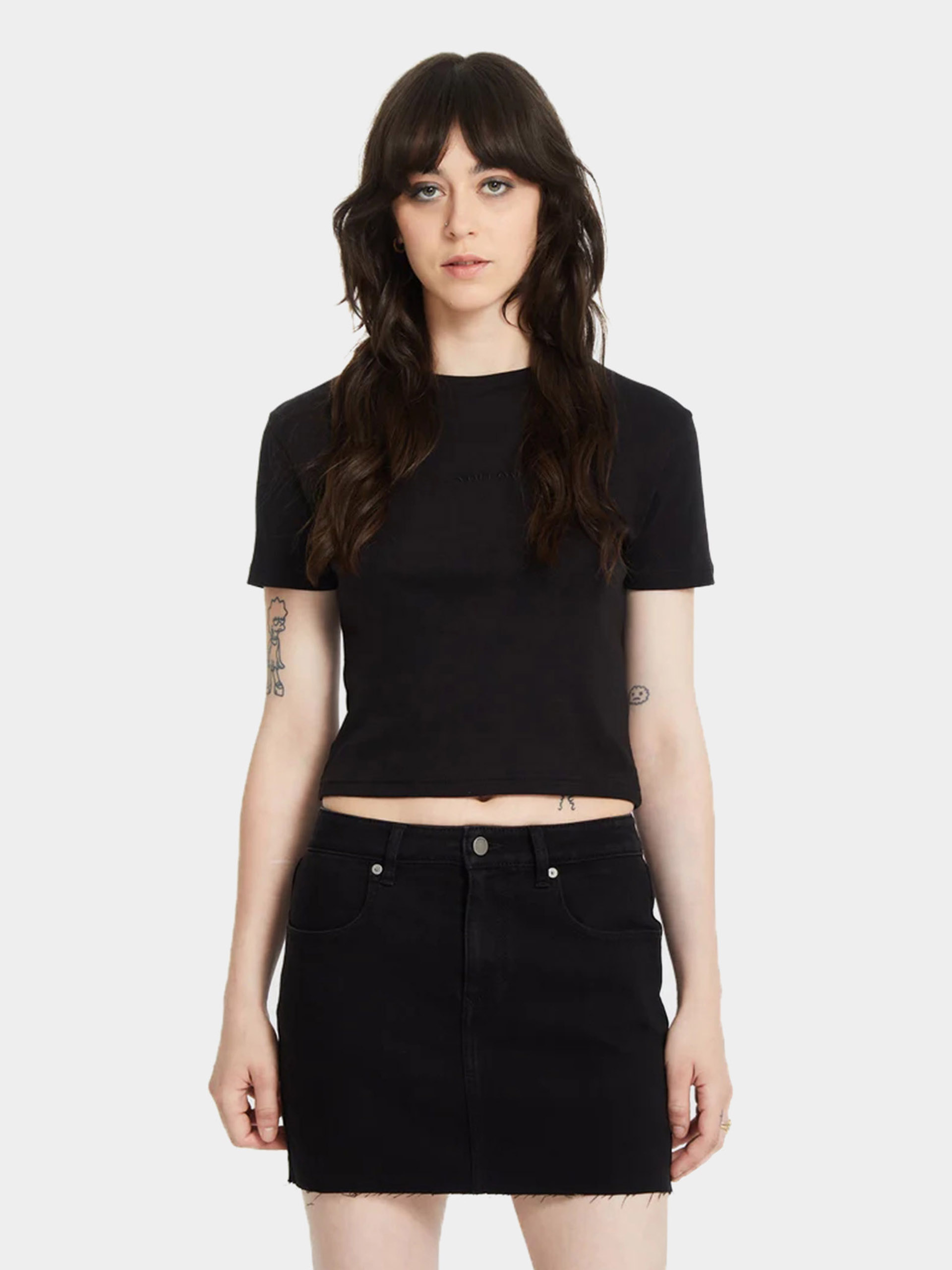 T-shirt Volcom Volcomstone Tight Crop Wmn (black)