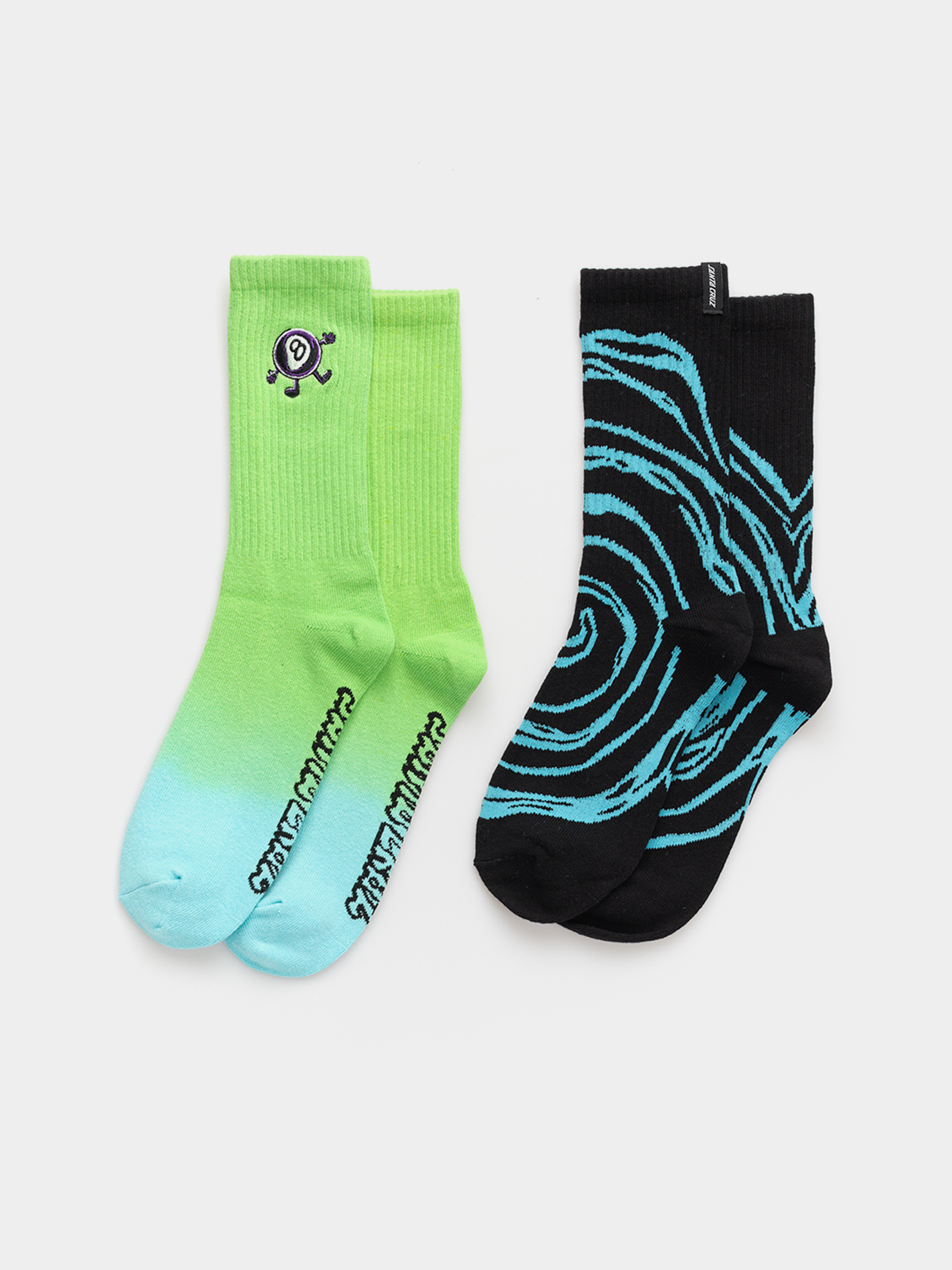 Skarpetki Santa Cruz Winkowski Vertigos 2pk (tie dye & black)