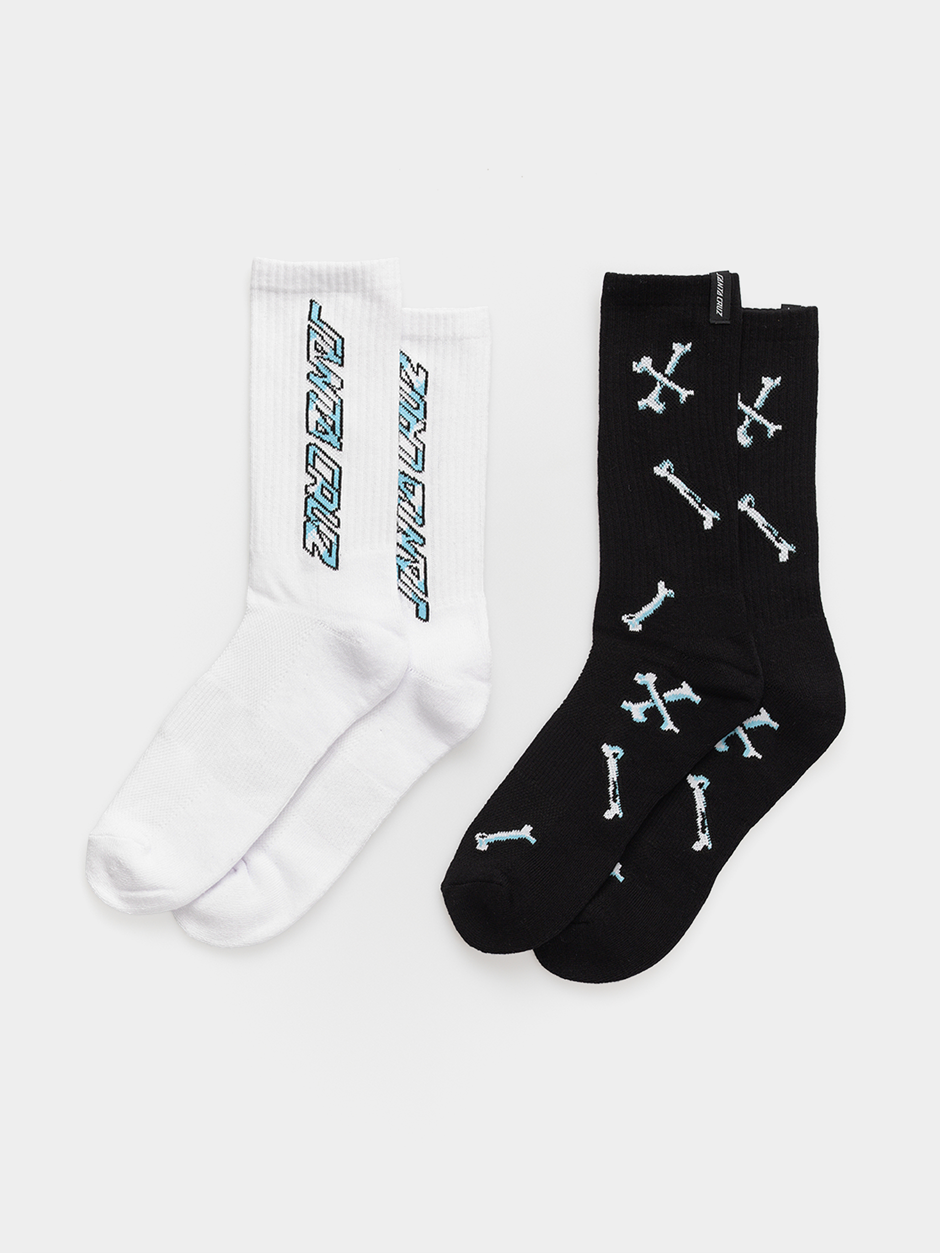 Skarpetki Santa Cruz Salba Bones 2pk (black & white)