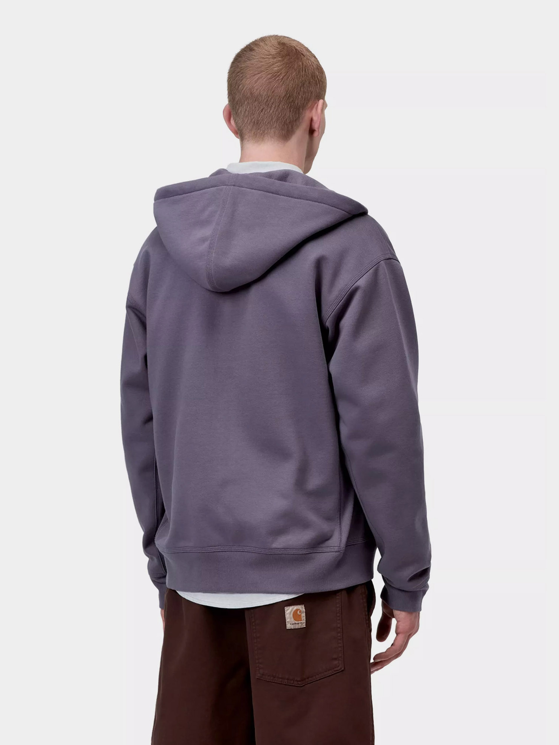 Bluza z kapturem Carhartt WIP American Script ZHD (shady purple)