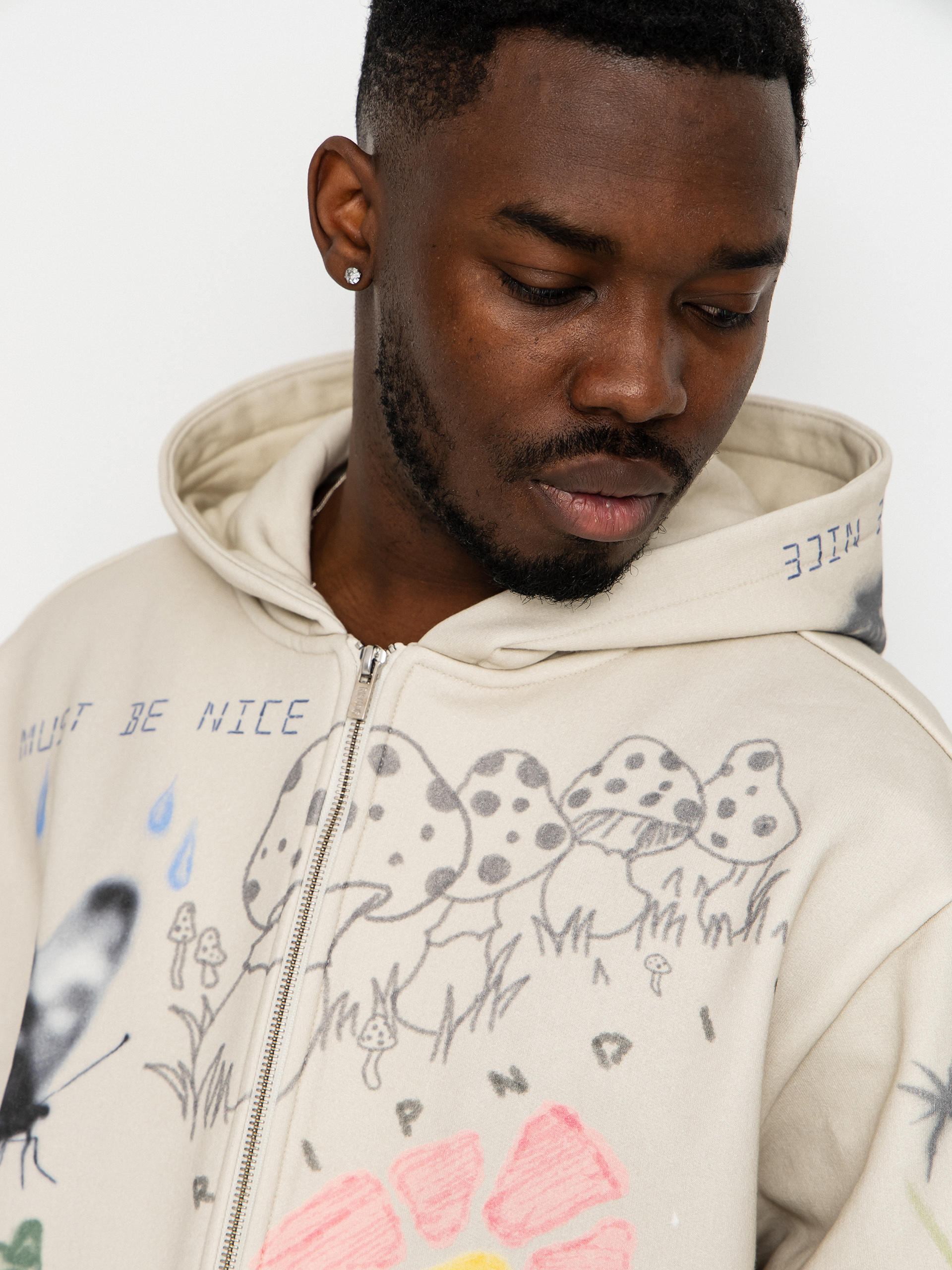Bluza z kapturem RipNDip Goosebumps ZHD (bone)