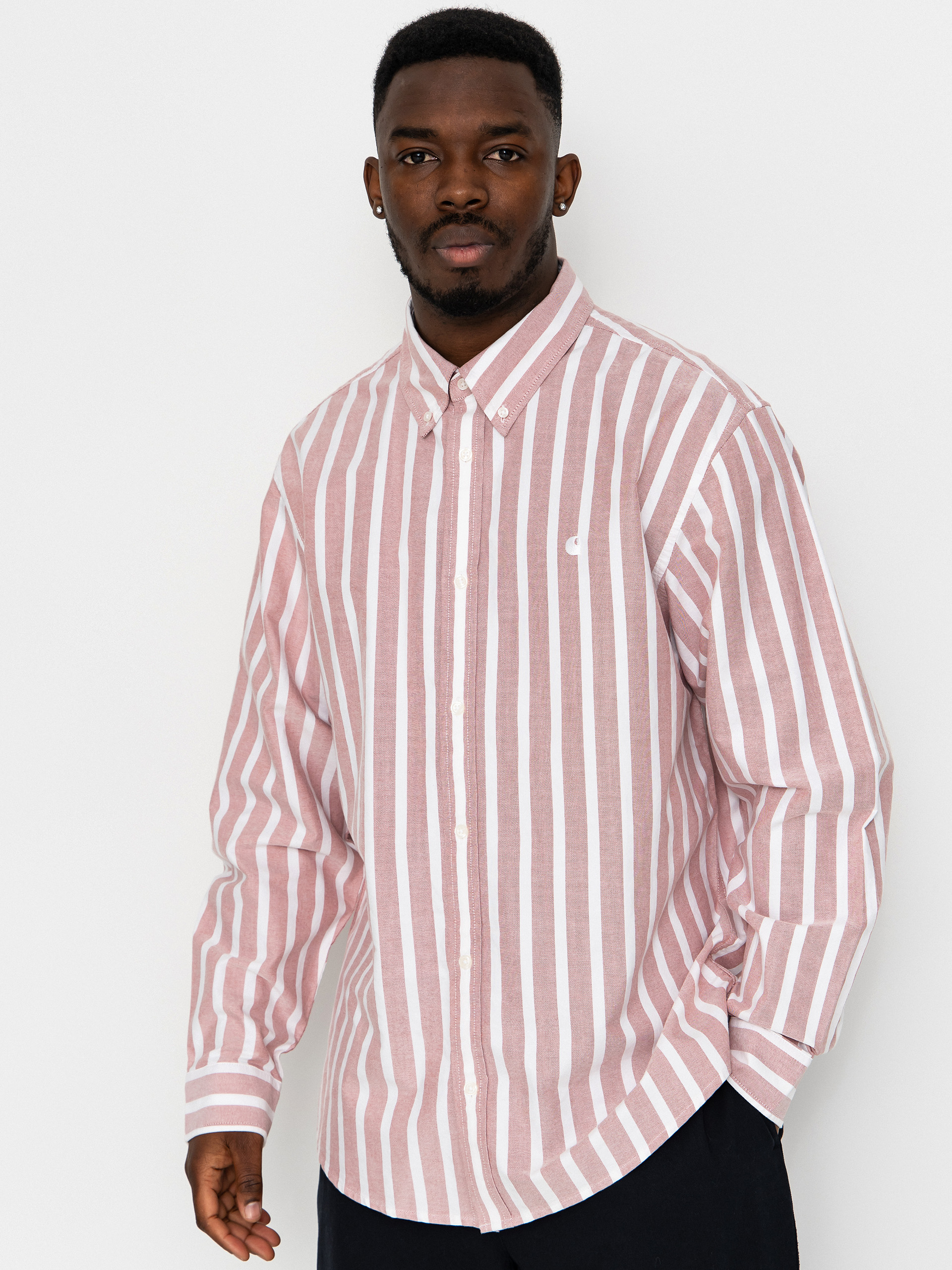 Koszula Carhartt WIP Deven (deven stripe/oxide red/white)