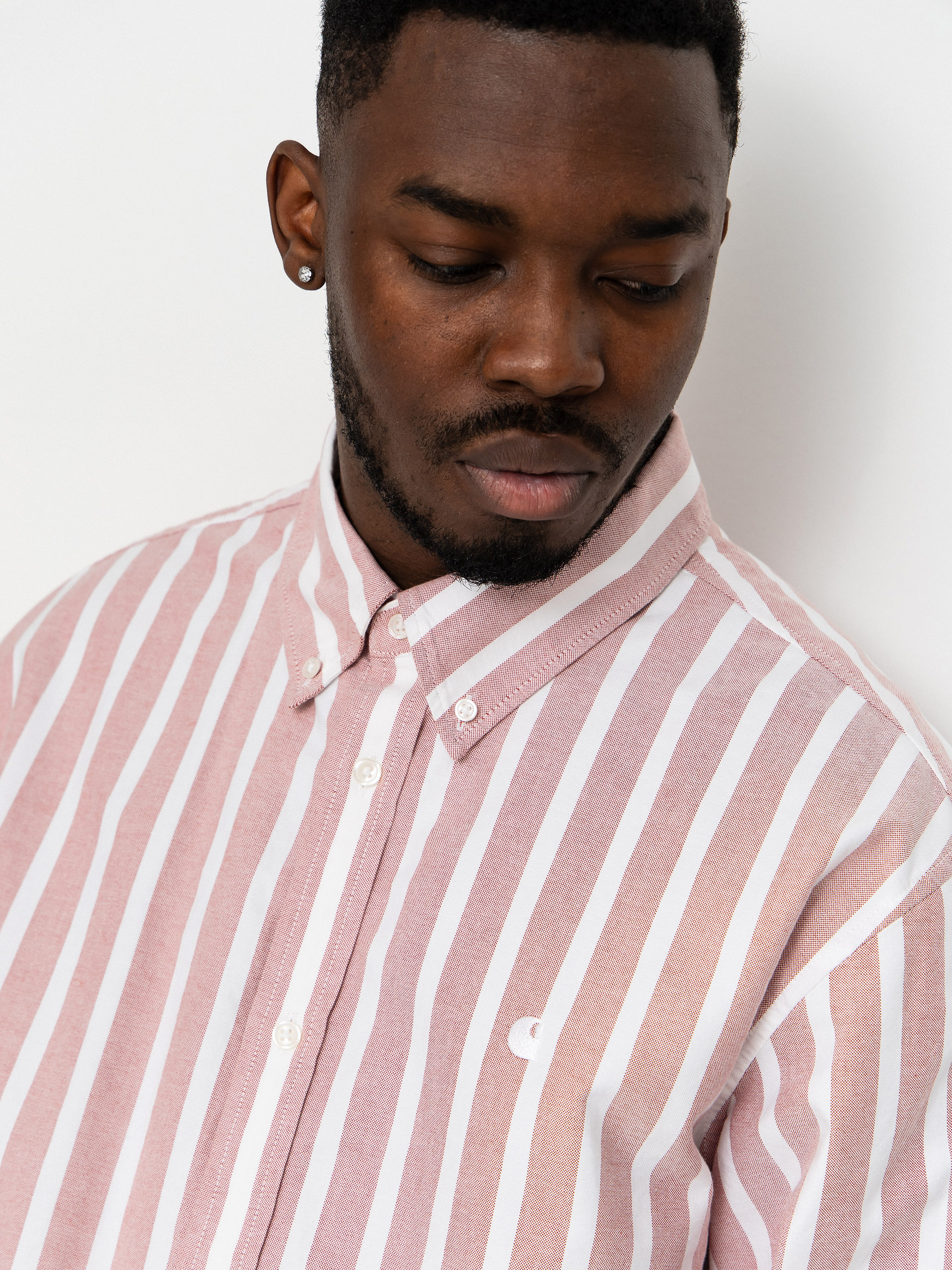 Koszula Carhartt WIP Deven (deven stripe/oxide red/white)
