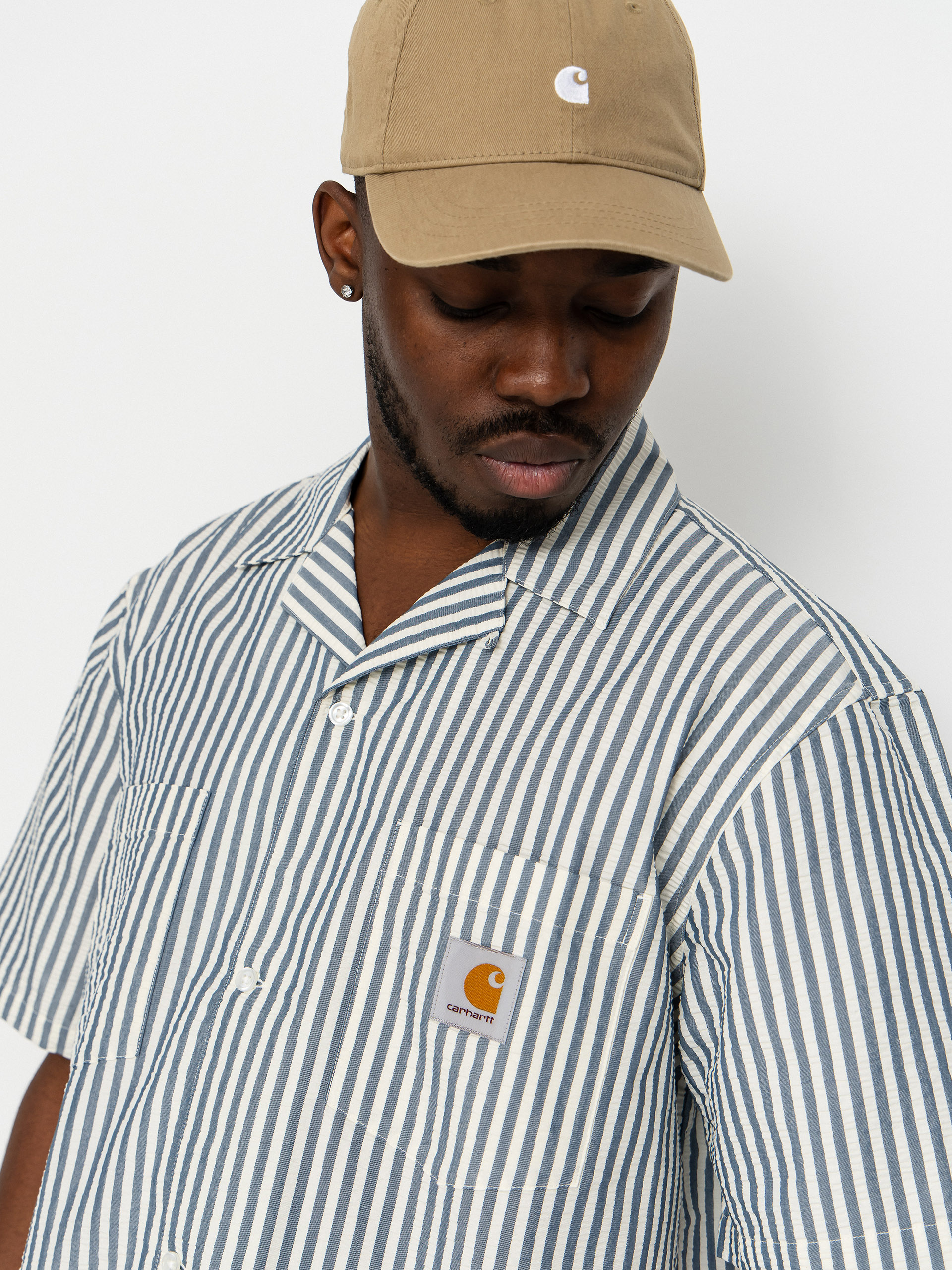 Koszula Carhartt WIP Leavel (leavel stripe/blue river/wax)