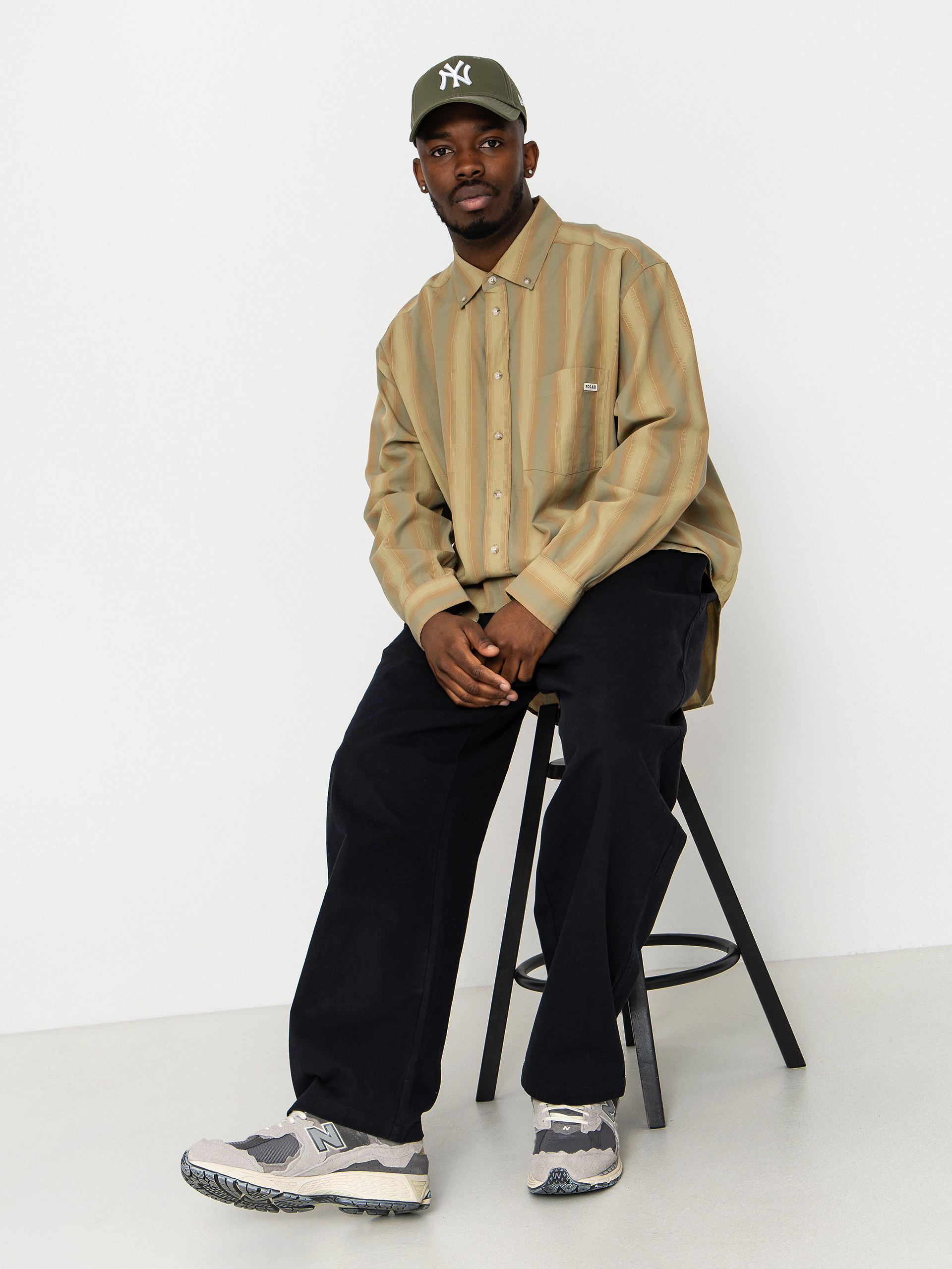 Koszula Polar Skate Ben (green stripe)