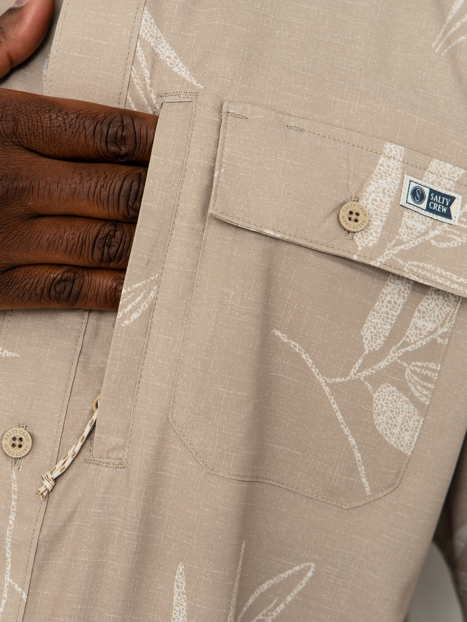 Koszula Salty Crew Flagship Uv Button Up (dark khaki)