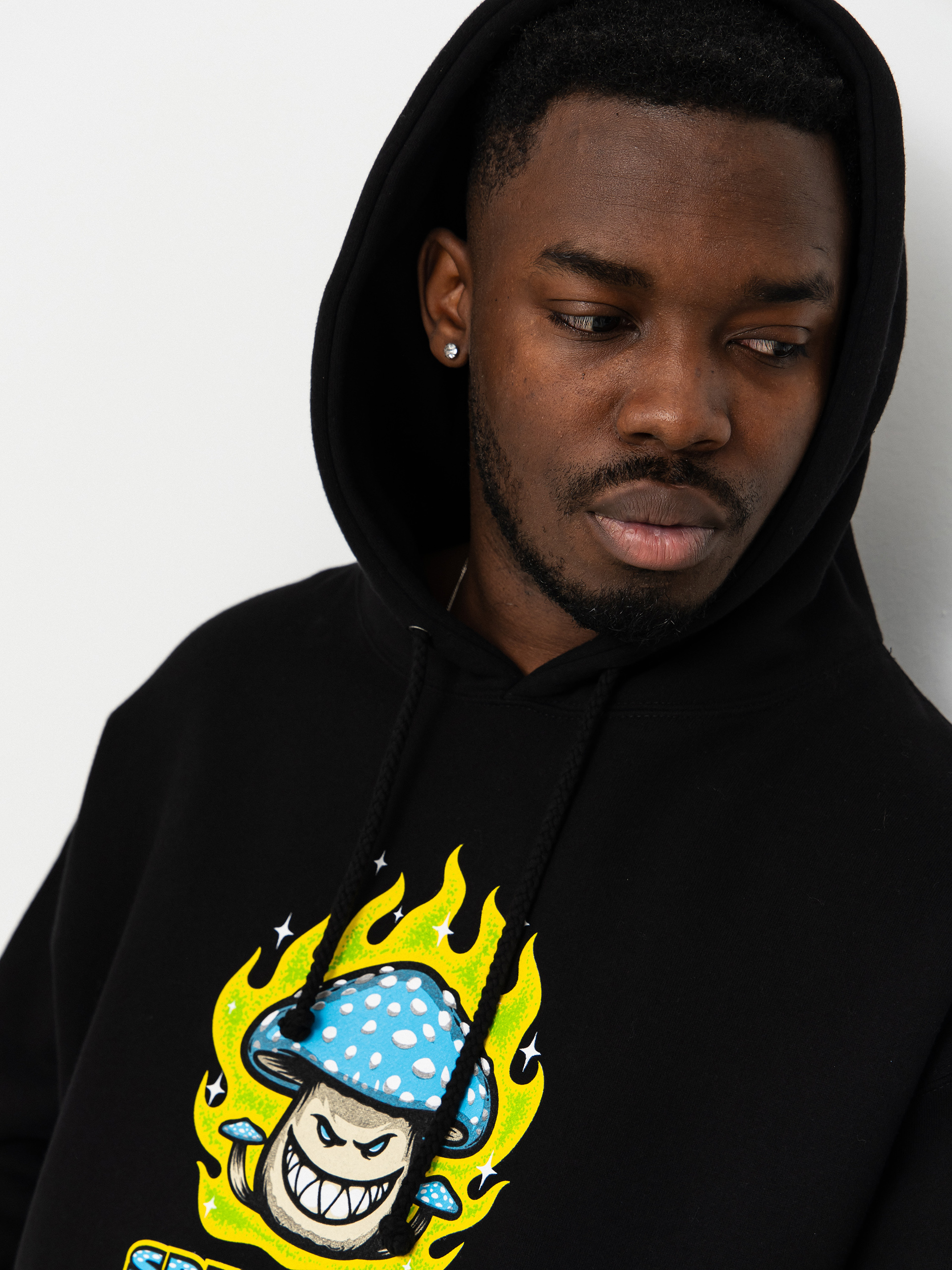 Bluza z kapturem Spitfire Mushroom Bighead HD (black w/multi color print)