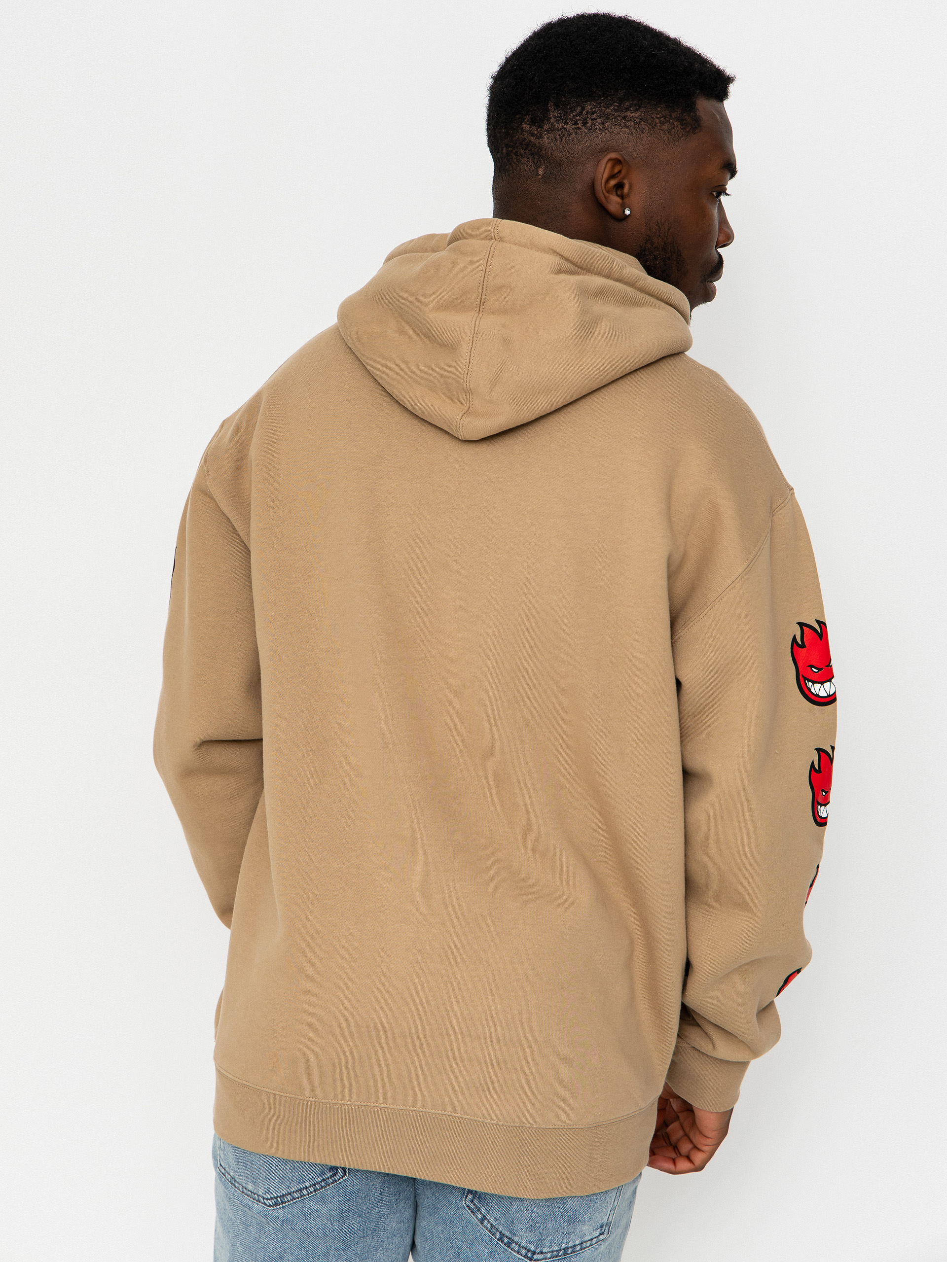 Bluza z kapturem Spitfire Classic 87 Bighead Fill Sleeve HD (sandstone w/red white black prints)