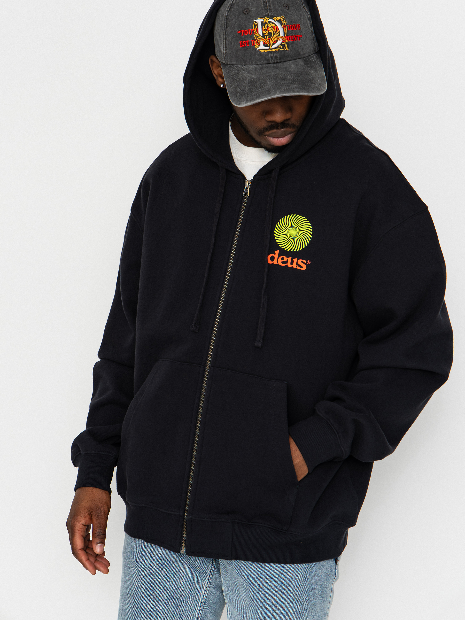 Bluza z kapturem Deus Ex Machina Strata ZHD (black)