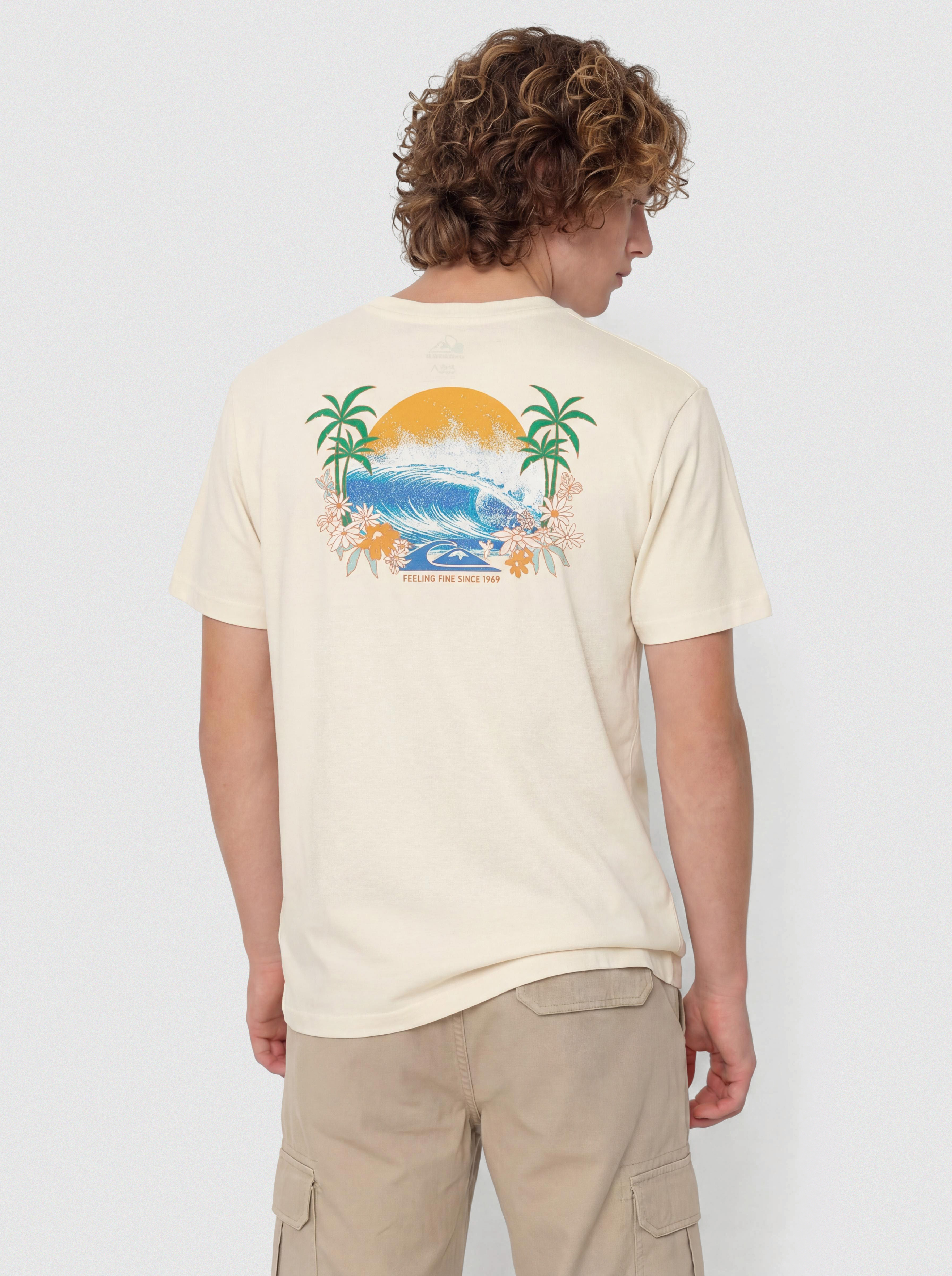 T-shirt Quiksilver Ev Barrel Paradise (bone white)