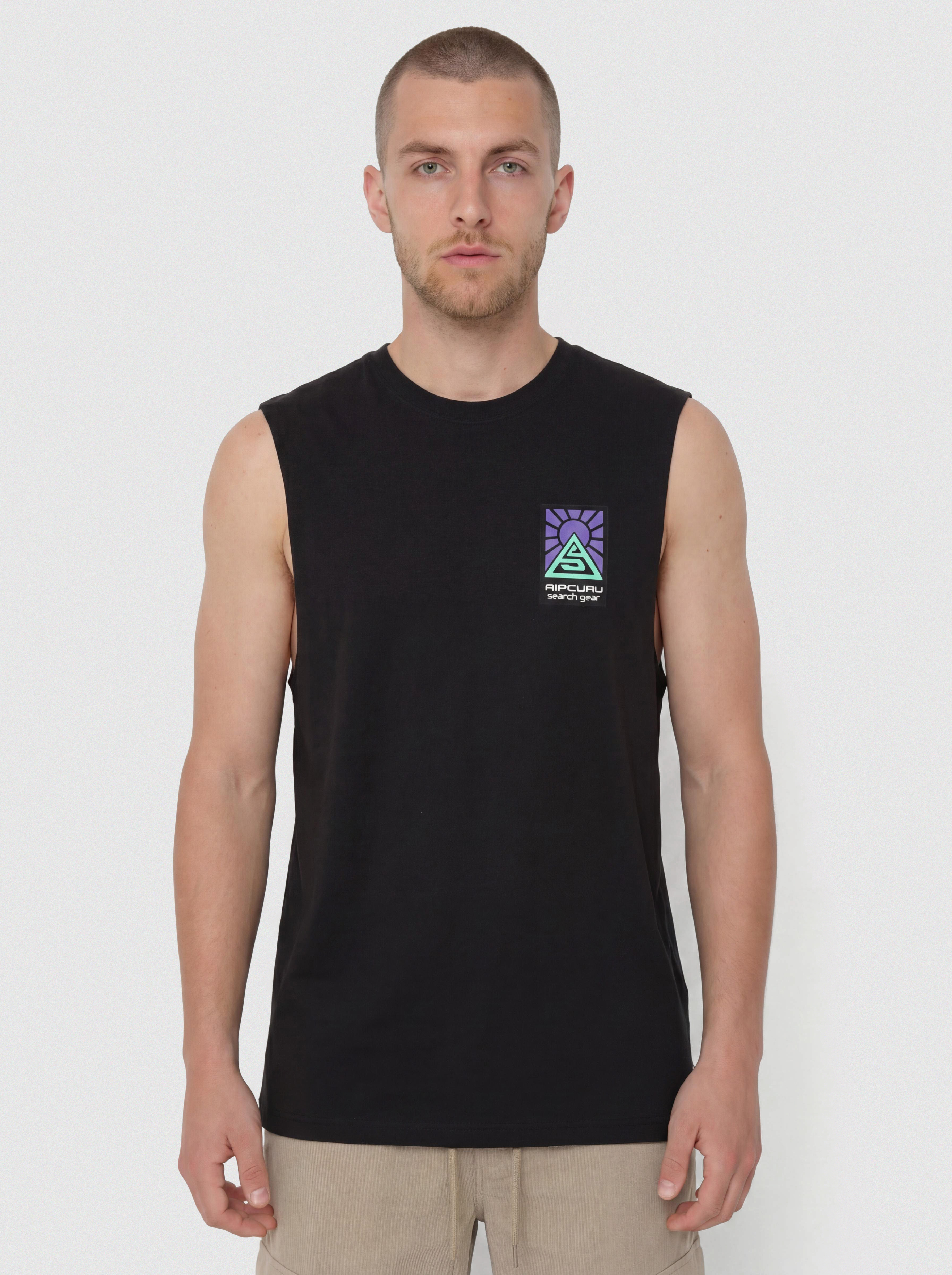 T-shirt Rip Curl Search Dawn Muscle (black)