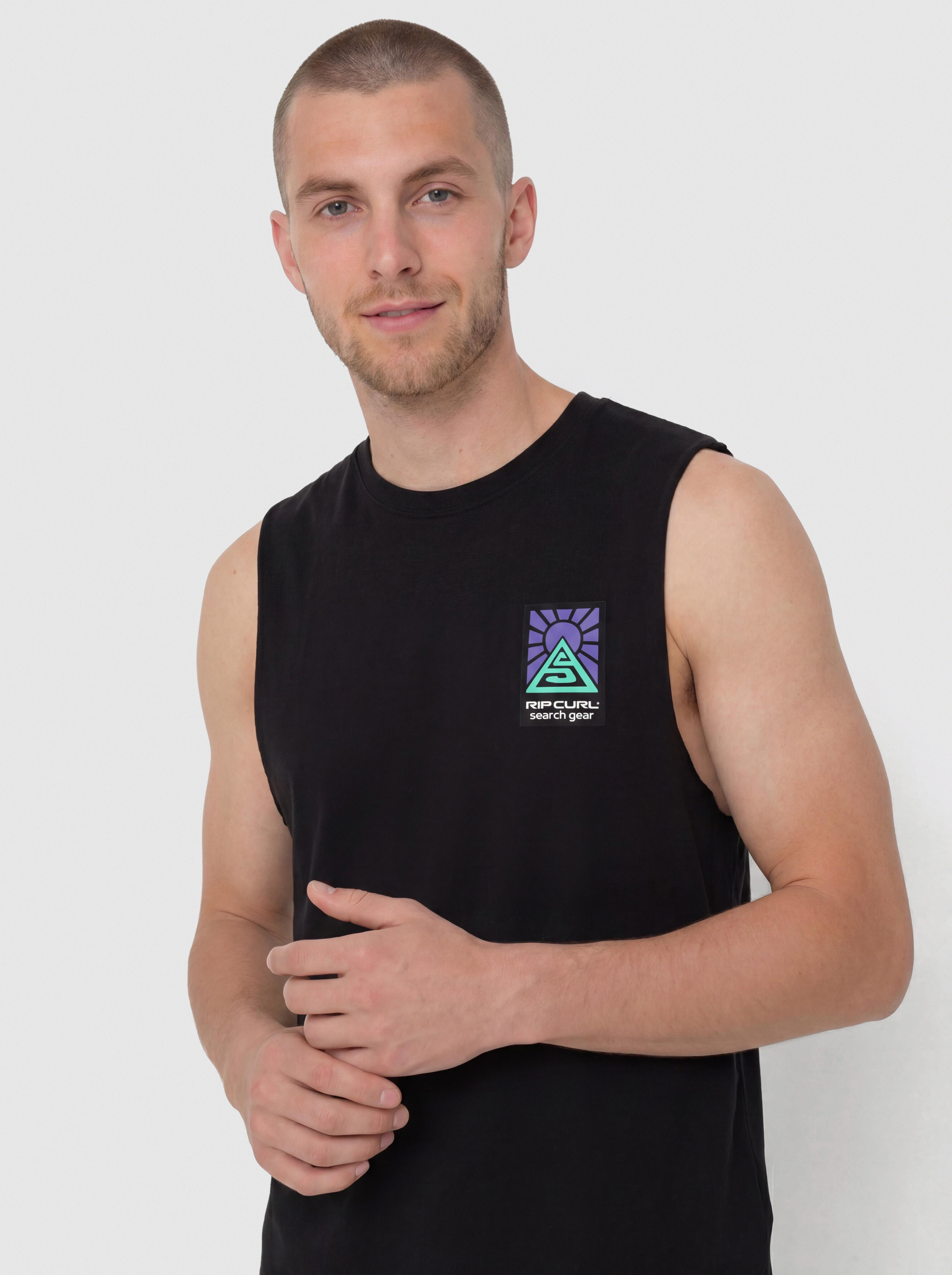 T-shirt Rip Curl Search Dawn Muscle (black)