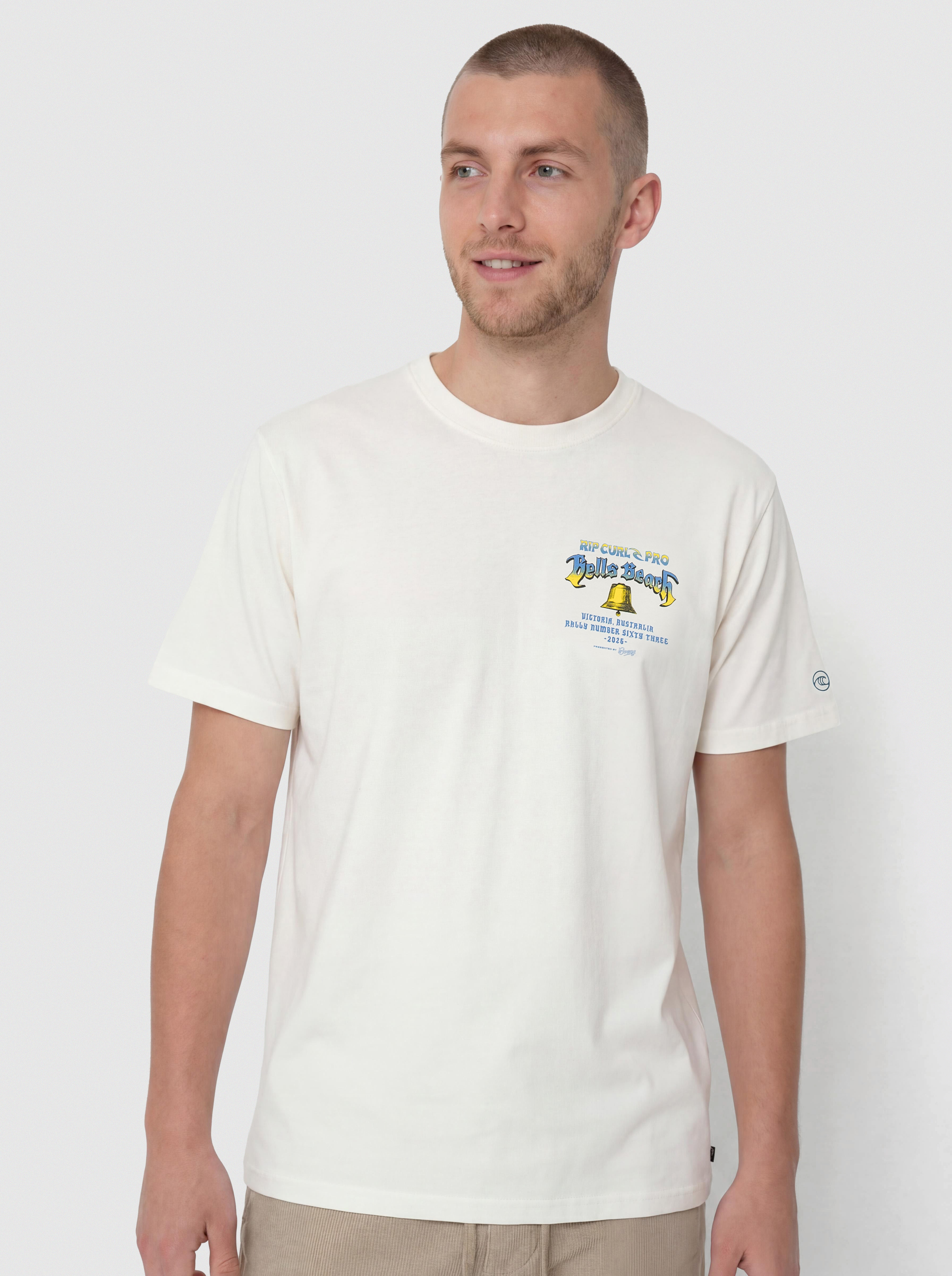 T-shirt Rip Curl Bells Pro 26 Bell Logo (bone)