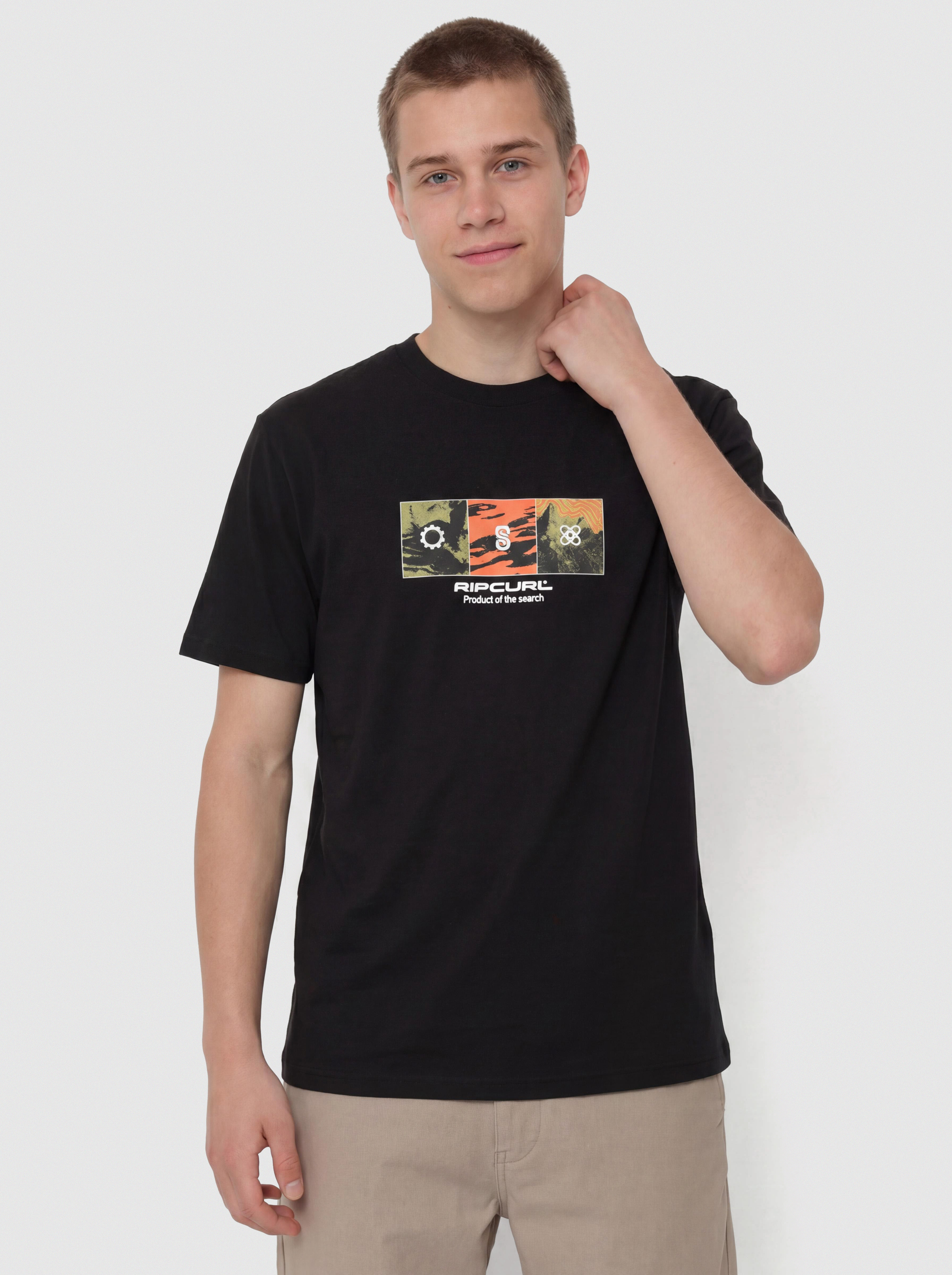 T-shirt Rip Curl Search Grid (black)