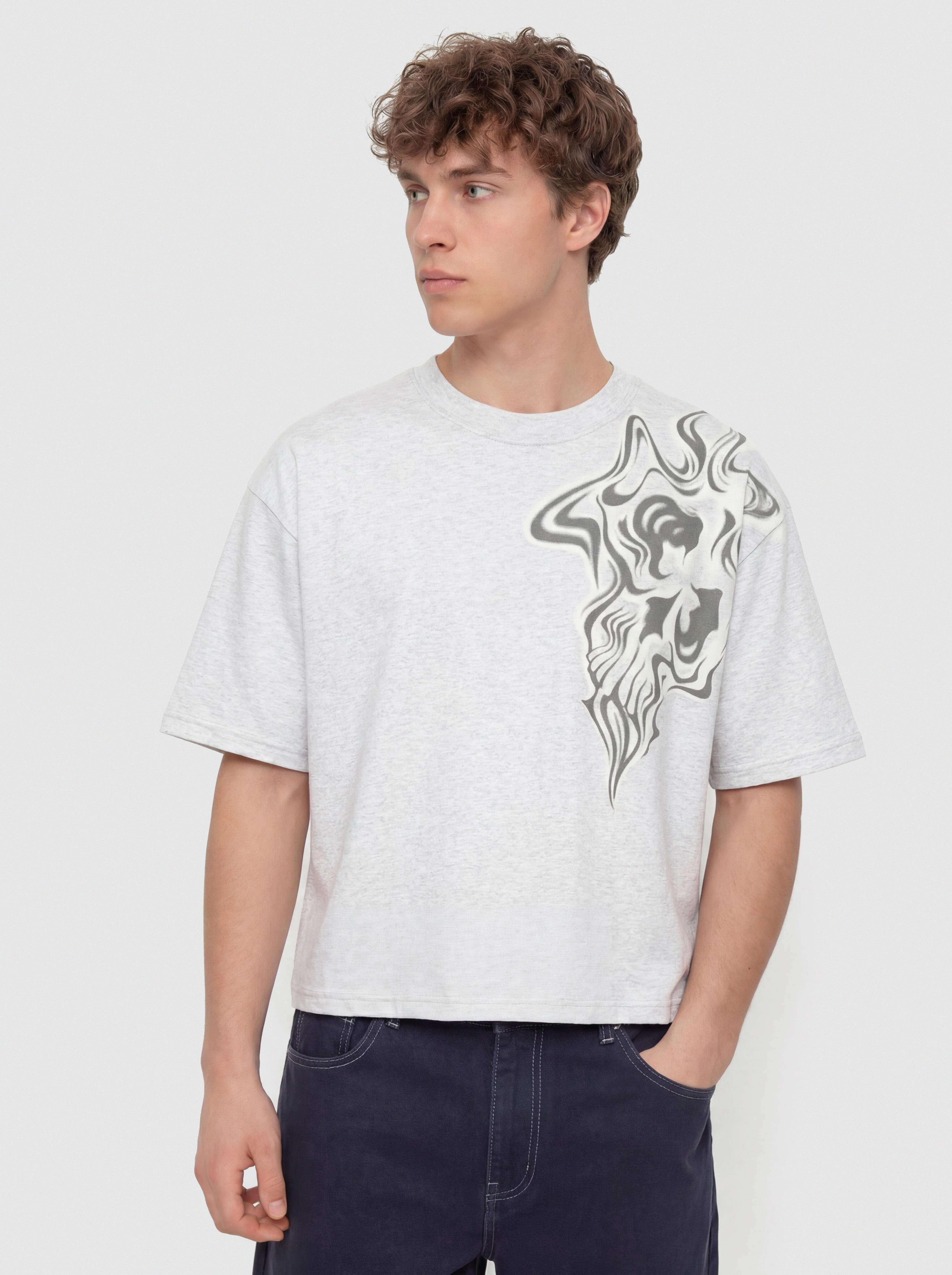 T-shirt Vans Lx Smoke Skull (ash heather)