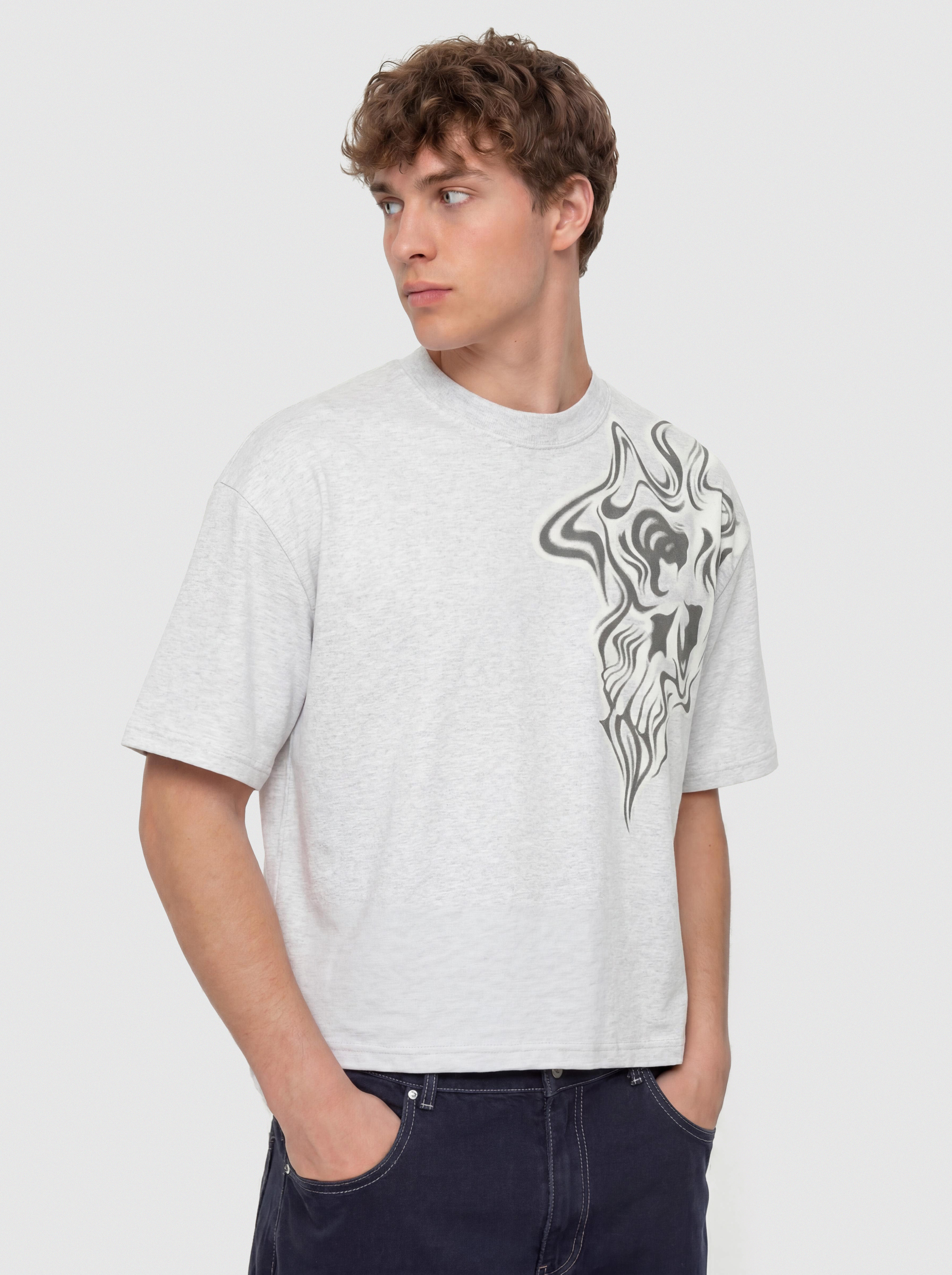 T-shirt Vans Lx Smoke Skull (ash heather)