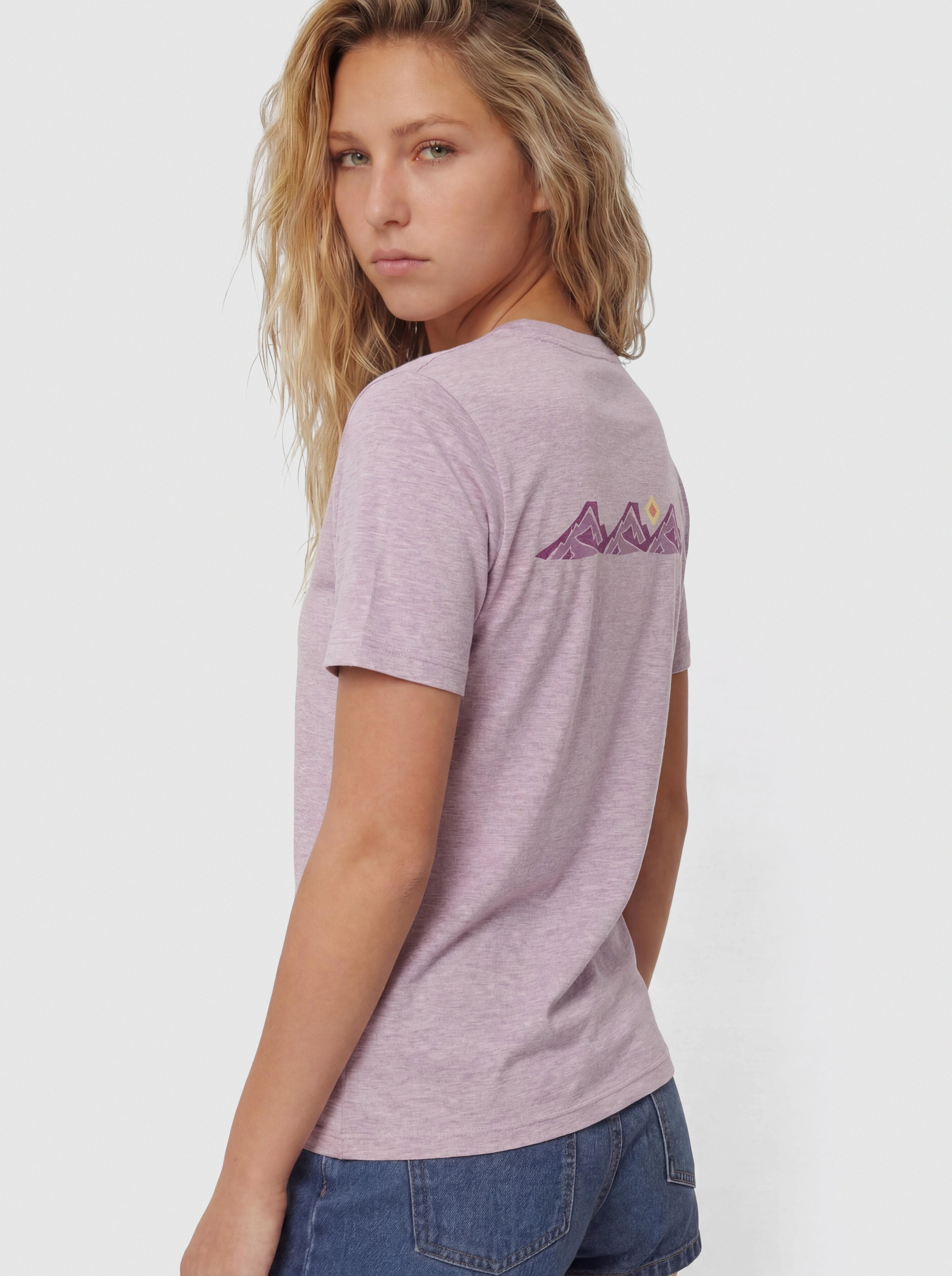 T-shirt Patagonia Capilene Cool Trailcheck Wmn (quiet violet)