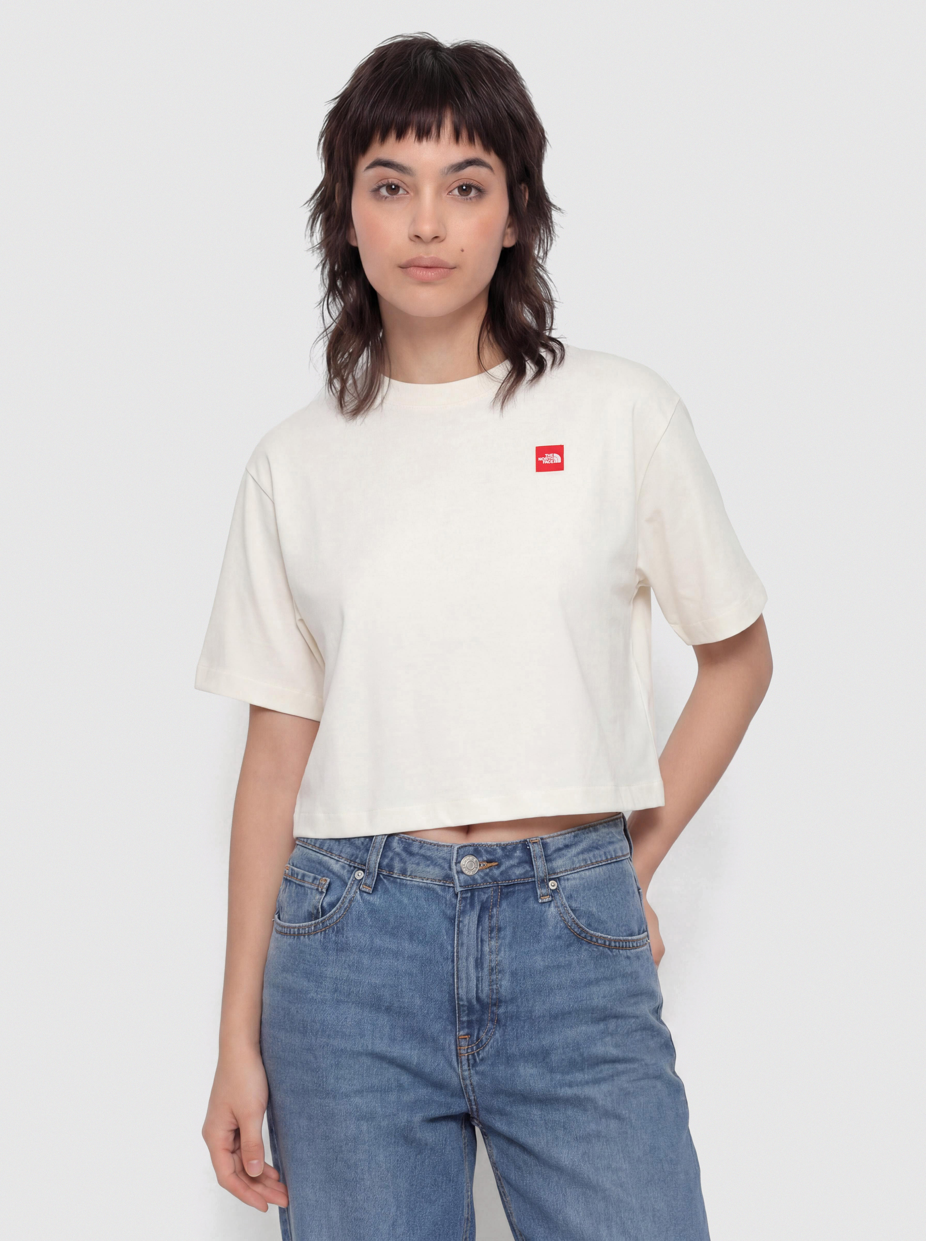 T-shirt The North Face Tnf Red Box Boxy Wmn (white dune)