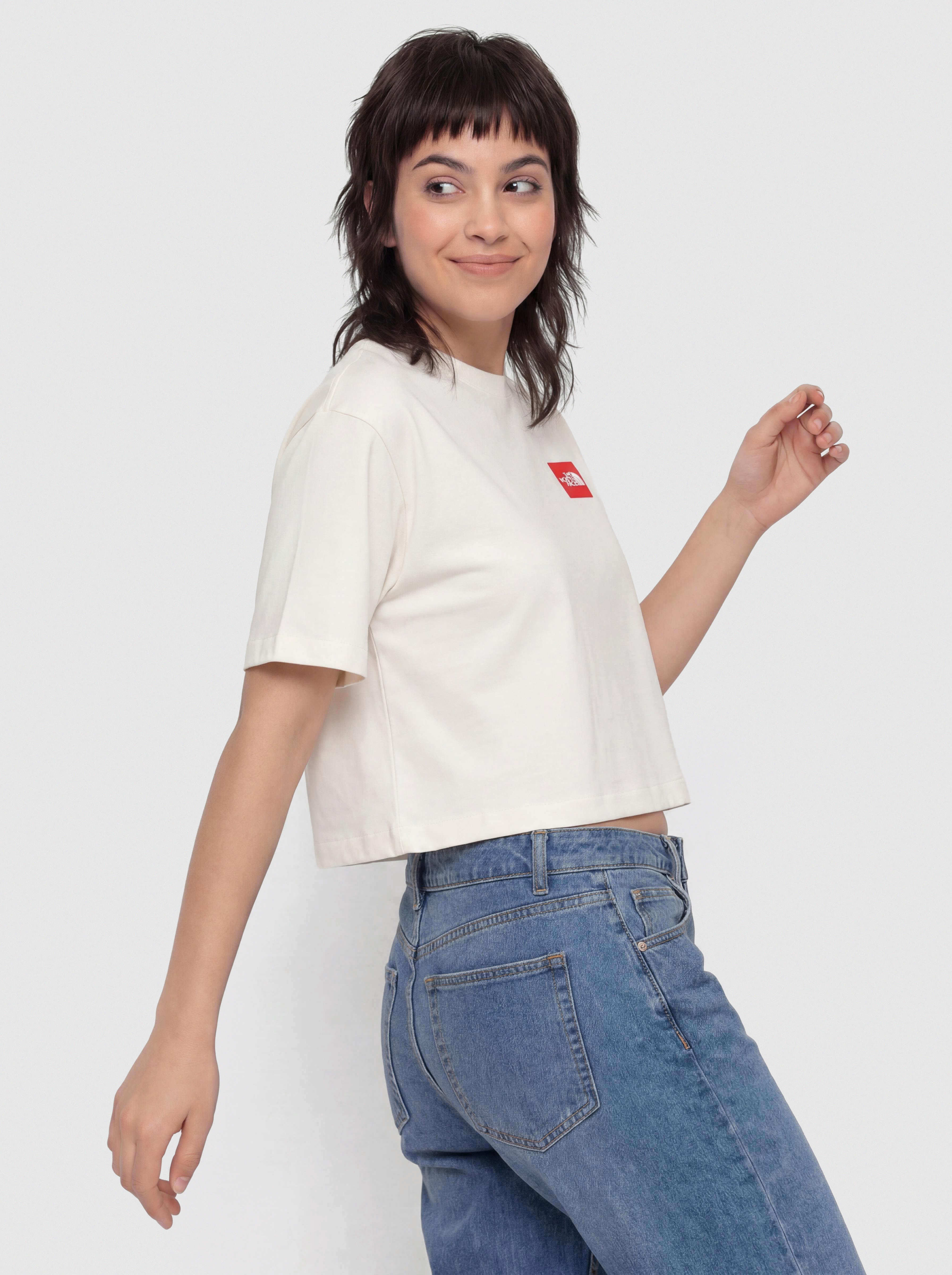 T-shirt The North Face Tnf Red Box Boxy Wmn (white dune)