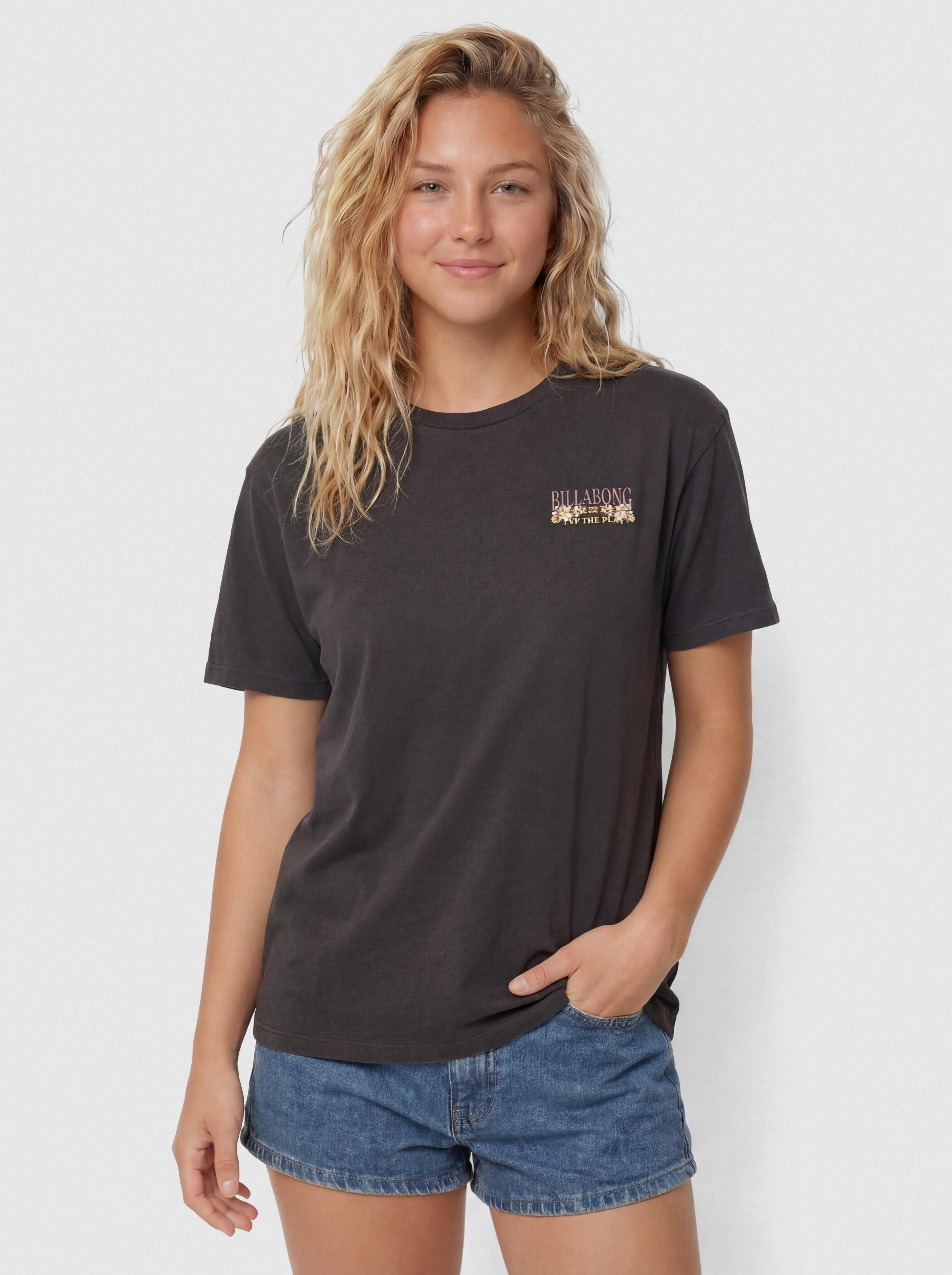 T-shirt Billabong Floral Rocker Wmn (off black)