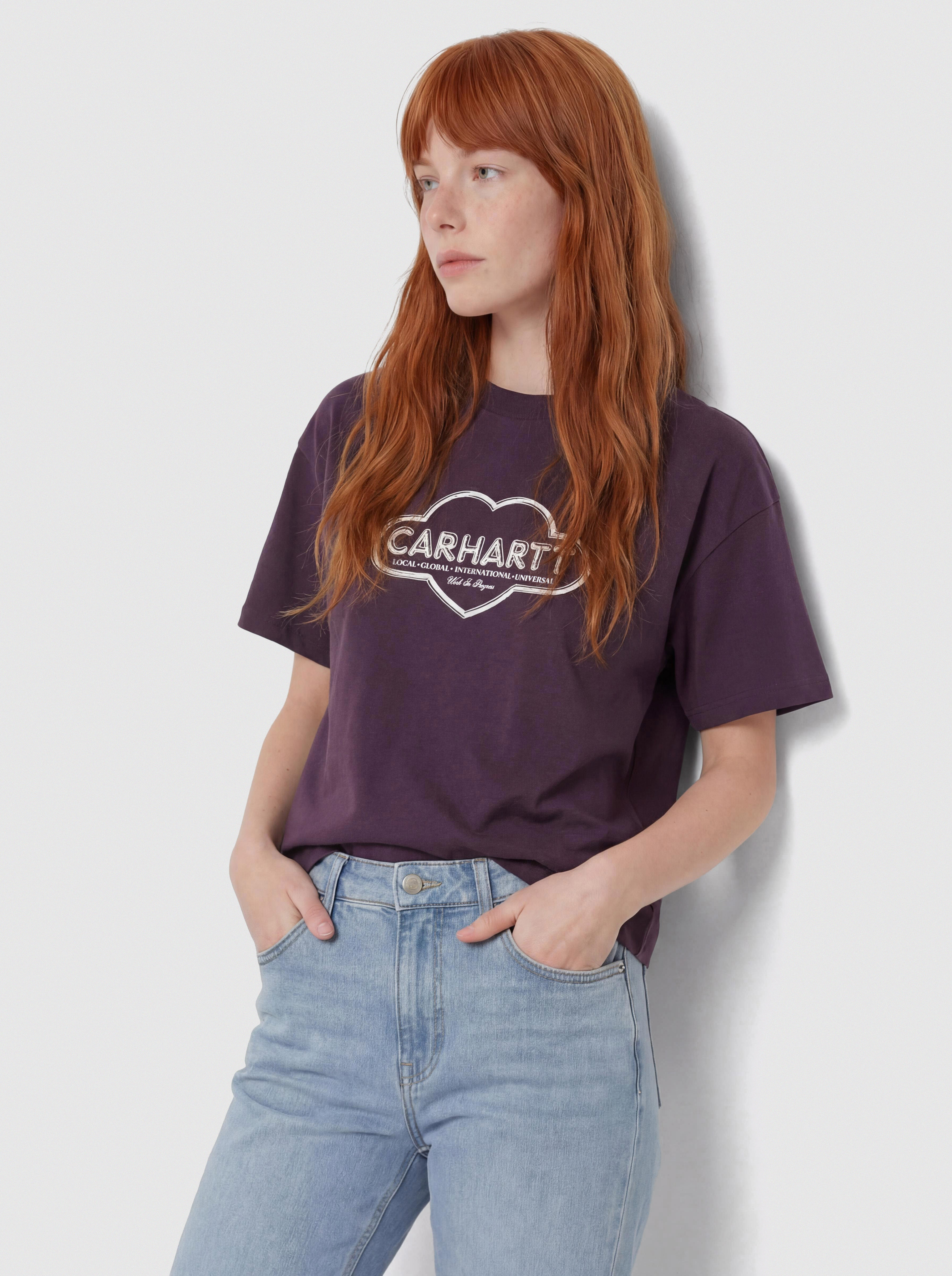 T-shirt Carhartt WIP Cloud Heart Wmn (cozy purple)