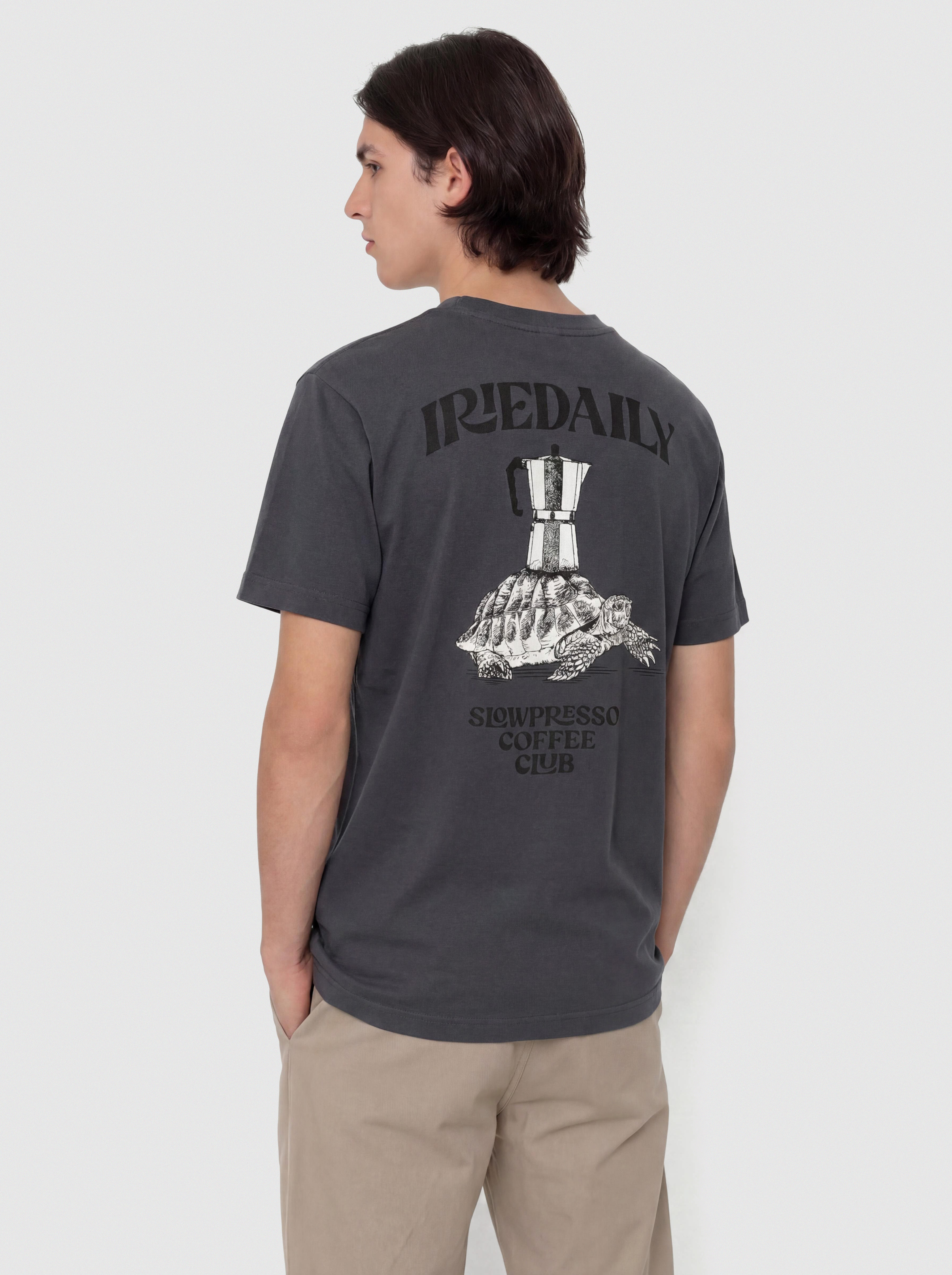 T-shirt Iriedaily Slowpresso (coal)