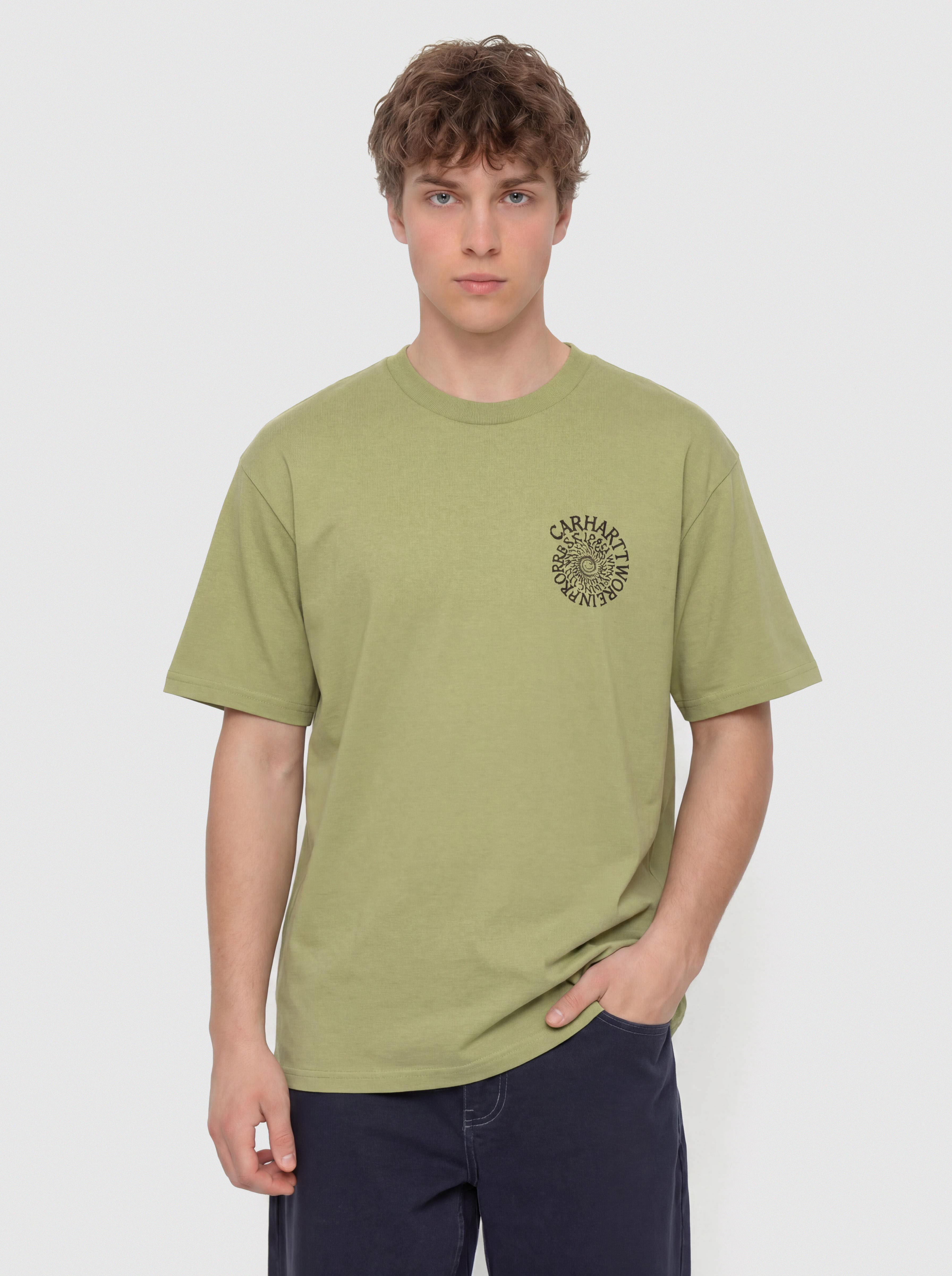 T-shirt Carhartt WIP Spirals (gentle green)