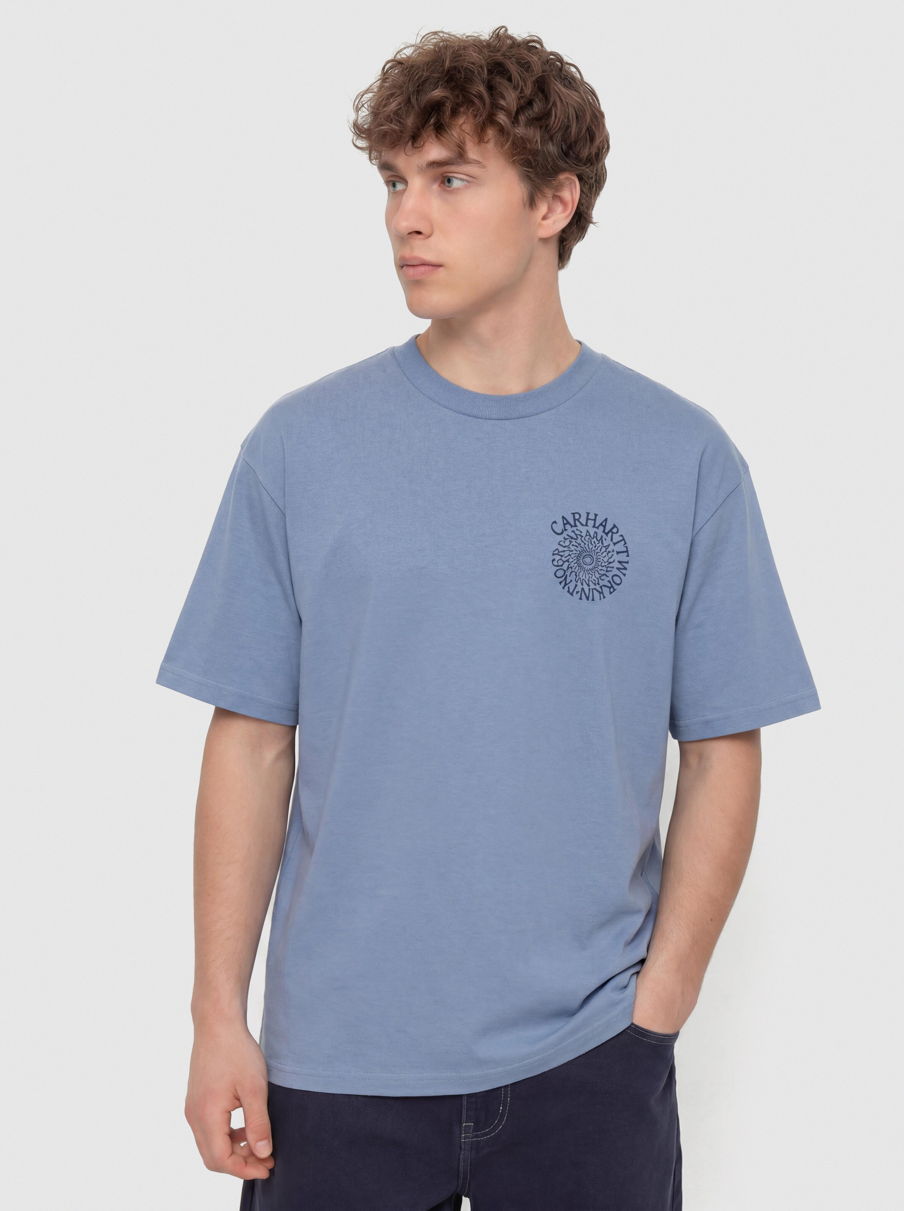 T-shirt Carhartt WIP Spirals (gentle blue)