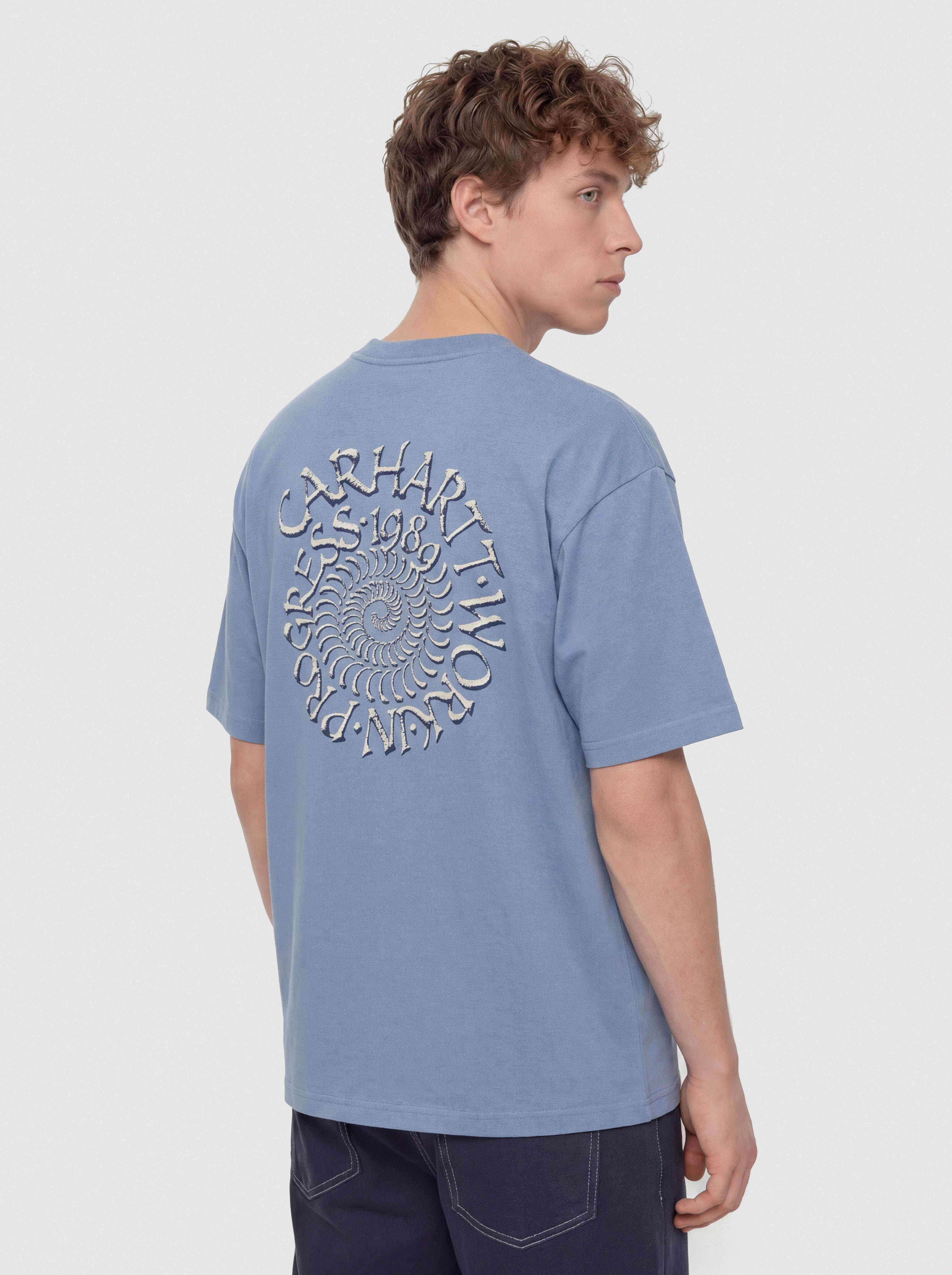T-shirt Carhartt WIP Spirals (gentle blue)