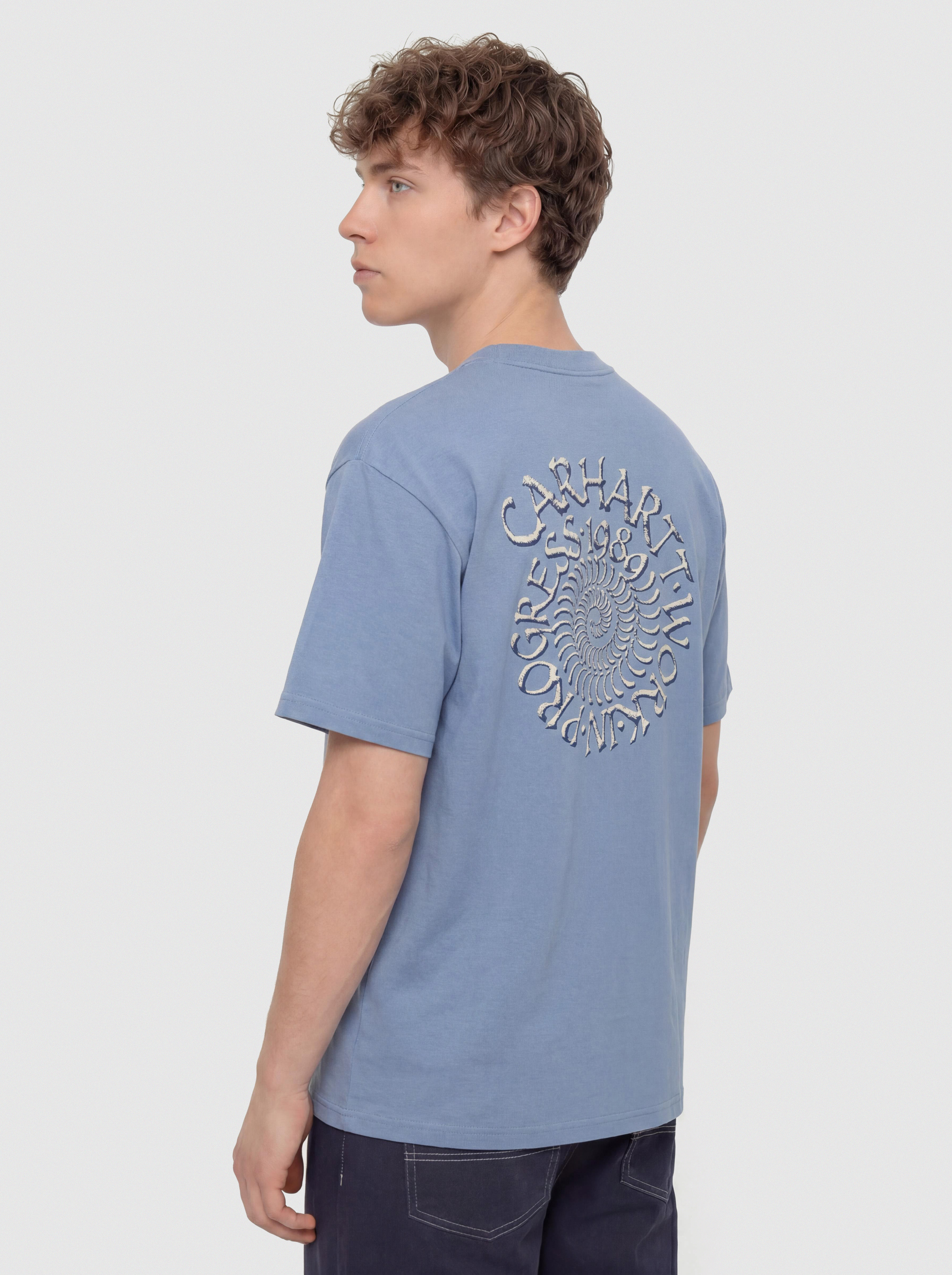 T-shirt Carhartt WIP Spirals (gentle blue)