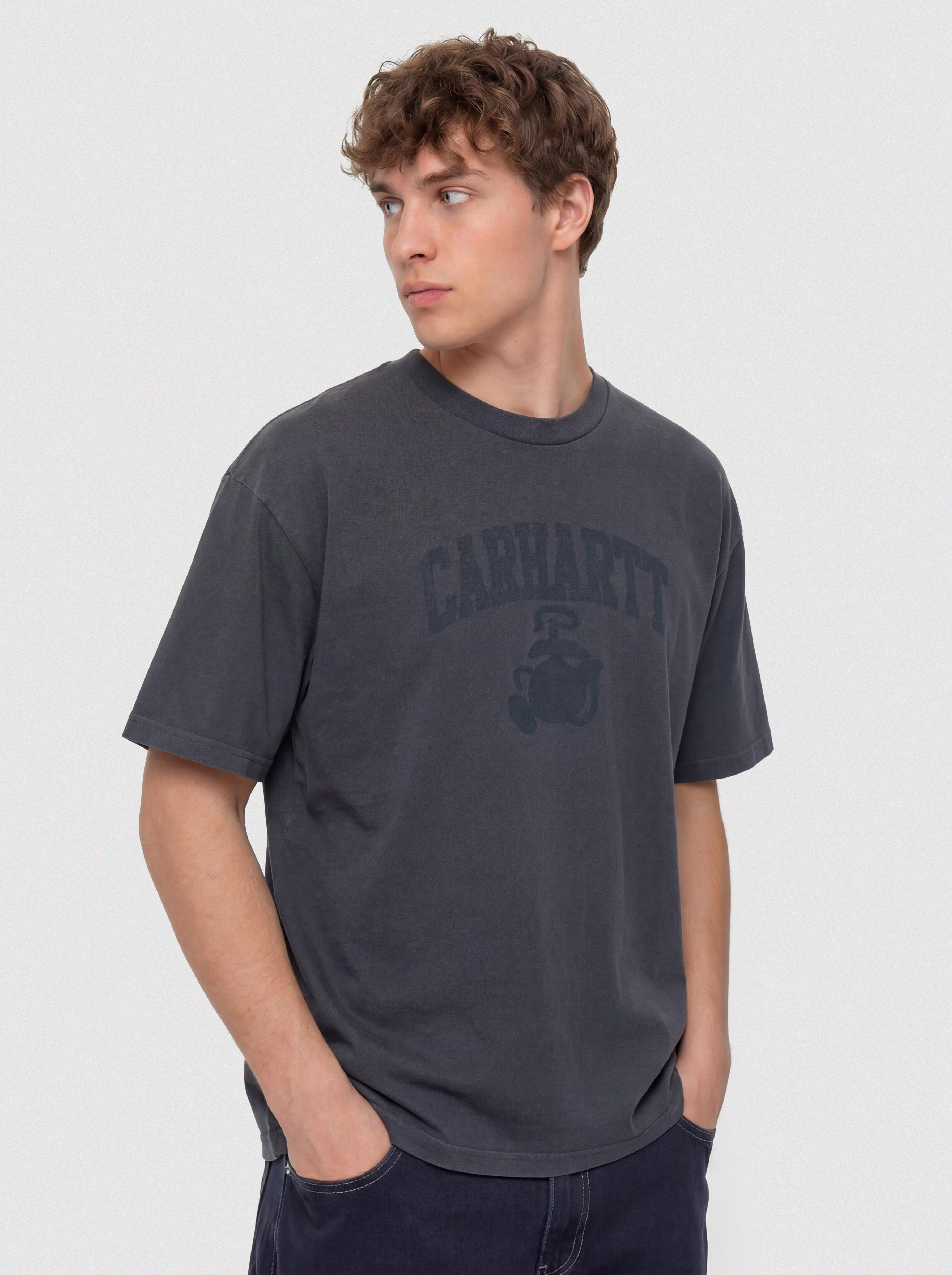 T-shirt Carhartt WIP Faded Pond Corps (deep night)