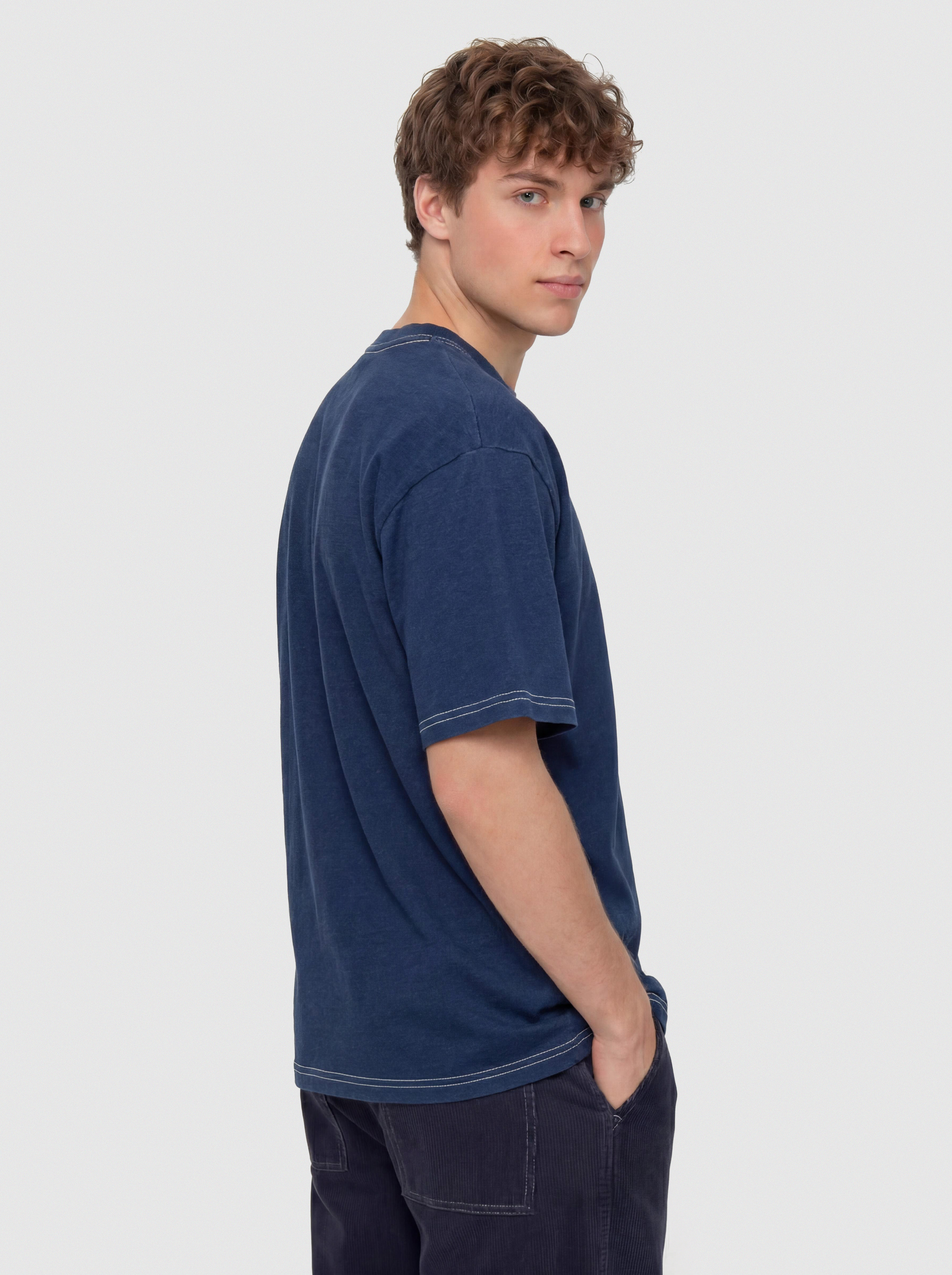 T-shirt Carhartt WIP Ingo Pocket (dark blue)