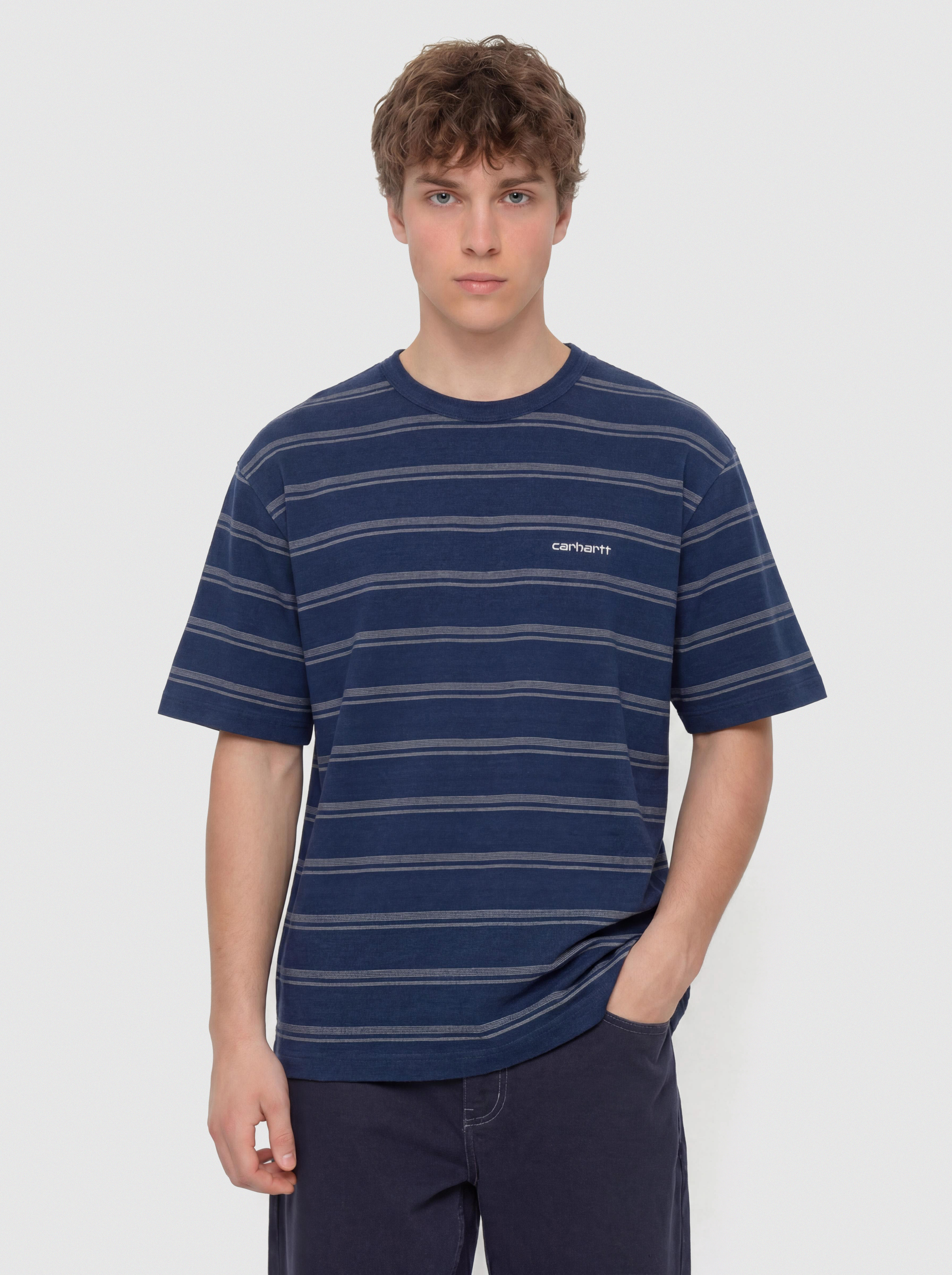 T-shirt Carhartt WIP Matti (matti stripe/blue/phlox)