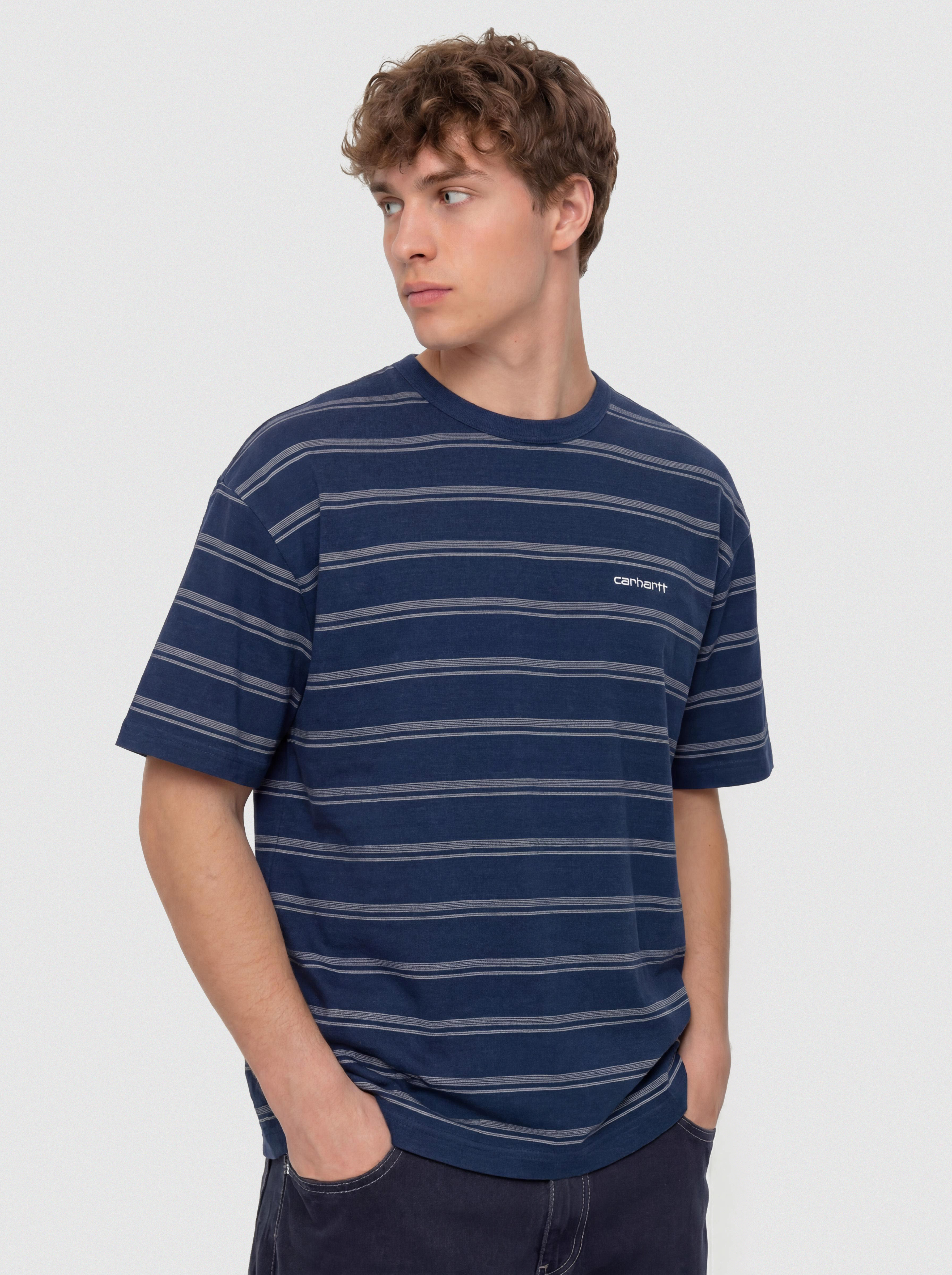 T-shirt Carhartt WIP Matti (matti stripe/blue/phlox)