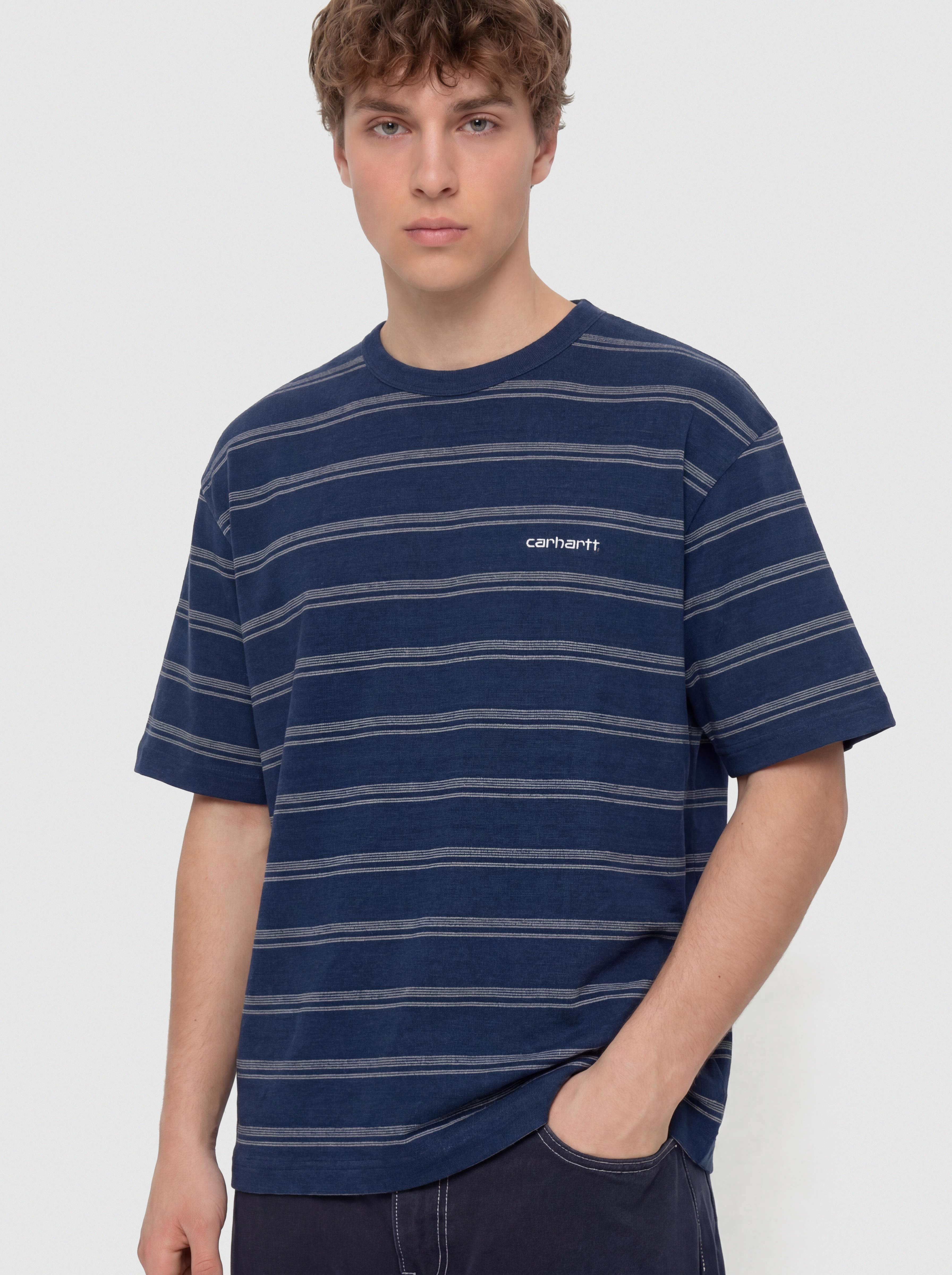 T-shirt Carhartt WIP Matti (matti stripe/blue/phlox)