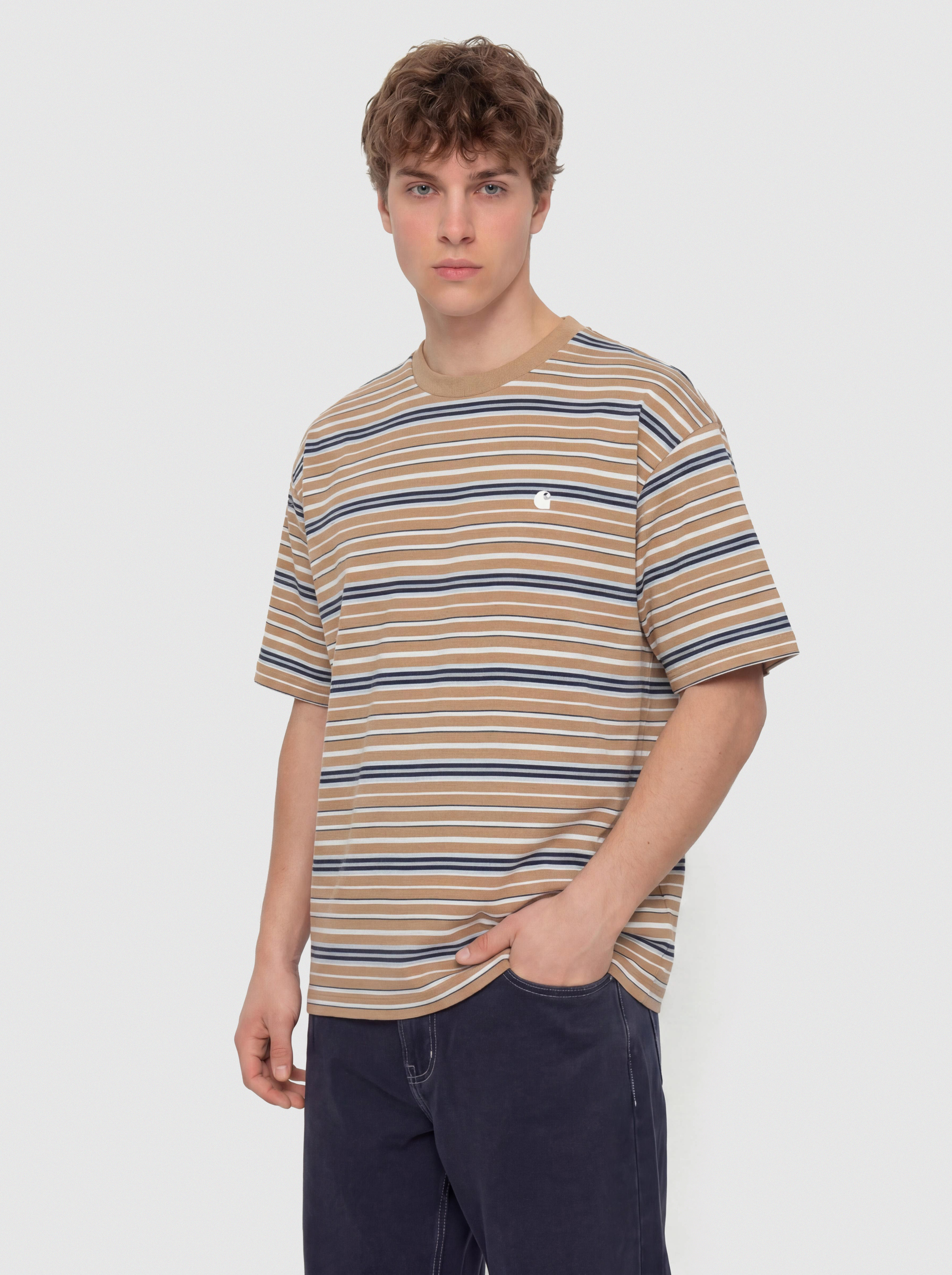 T-shirt Carhartt WIP Zane (zane stripe/peanut)