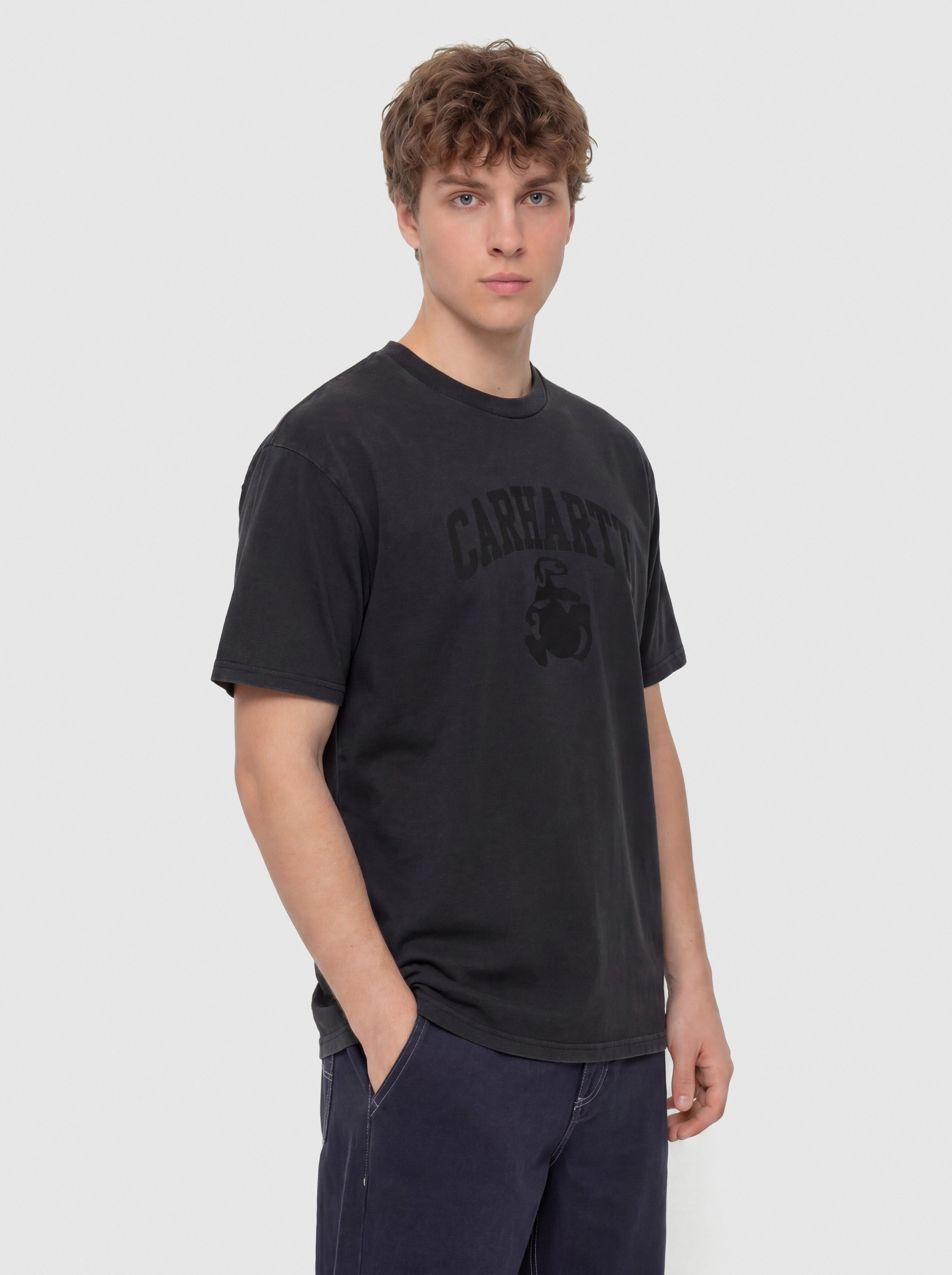 T-shirt Carhartt WIP Faded Pond Corps (black)