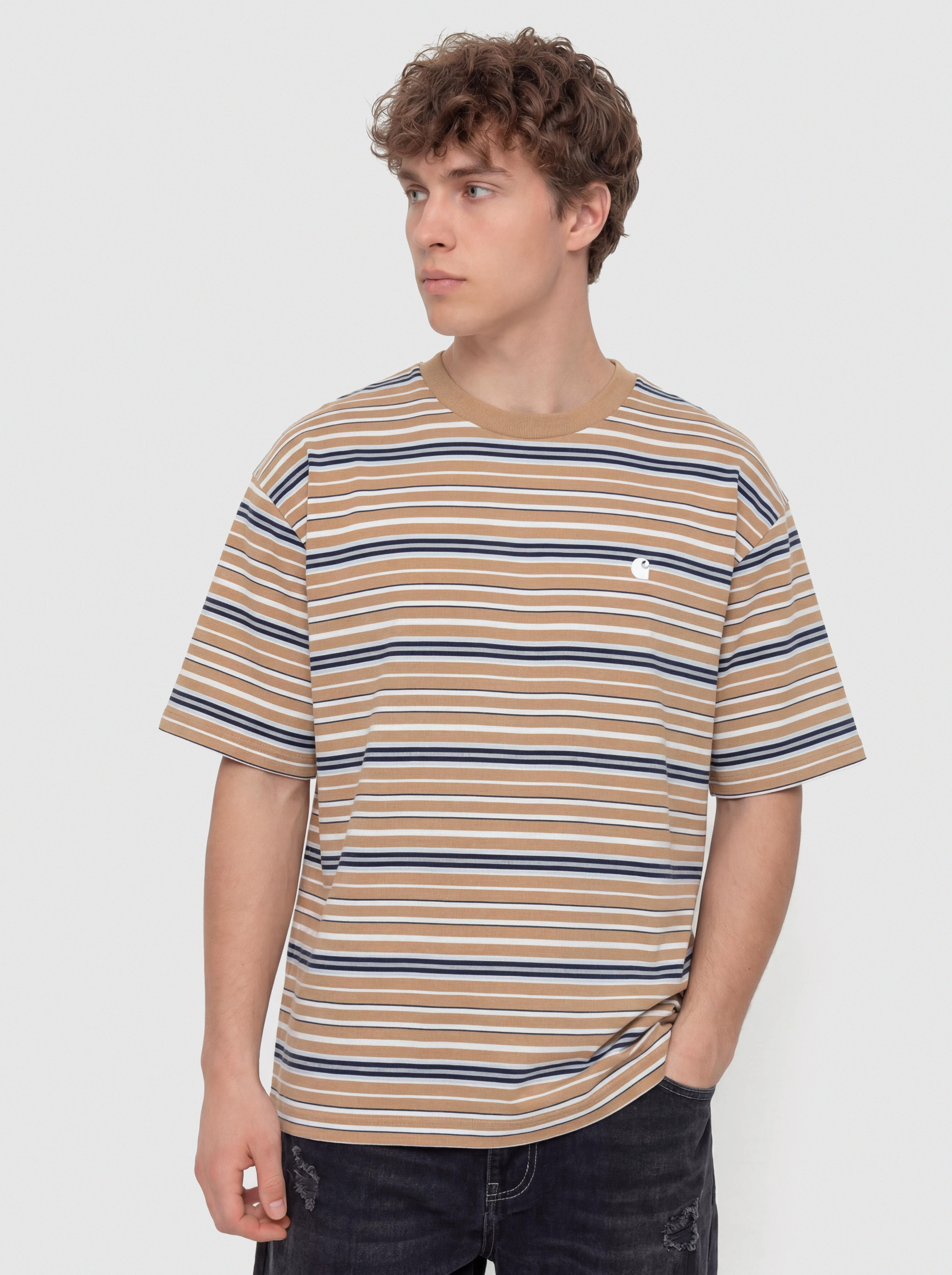 T-shirt Carhartt WIP Zane (zane stripe/peanut)