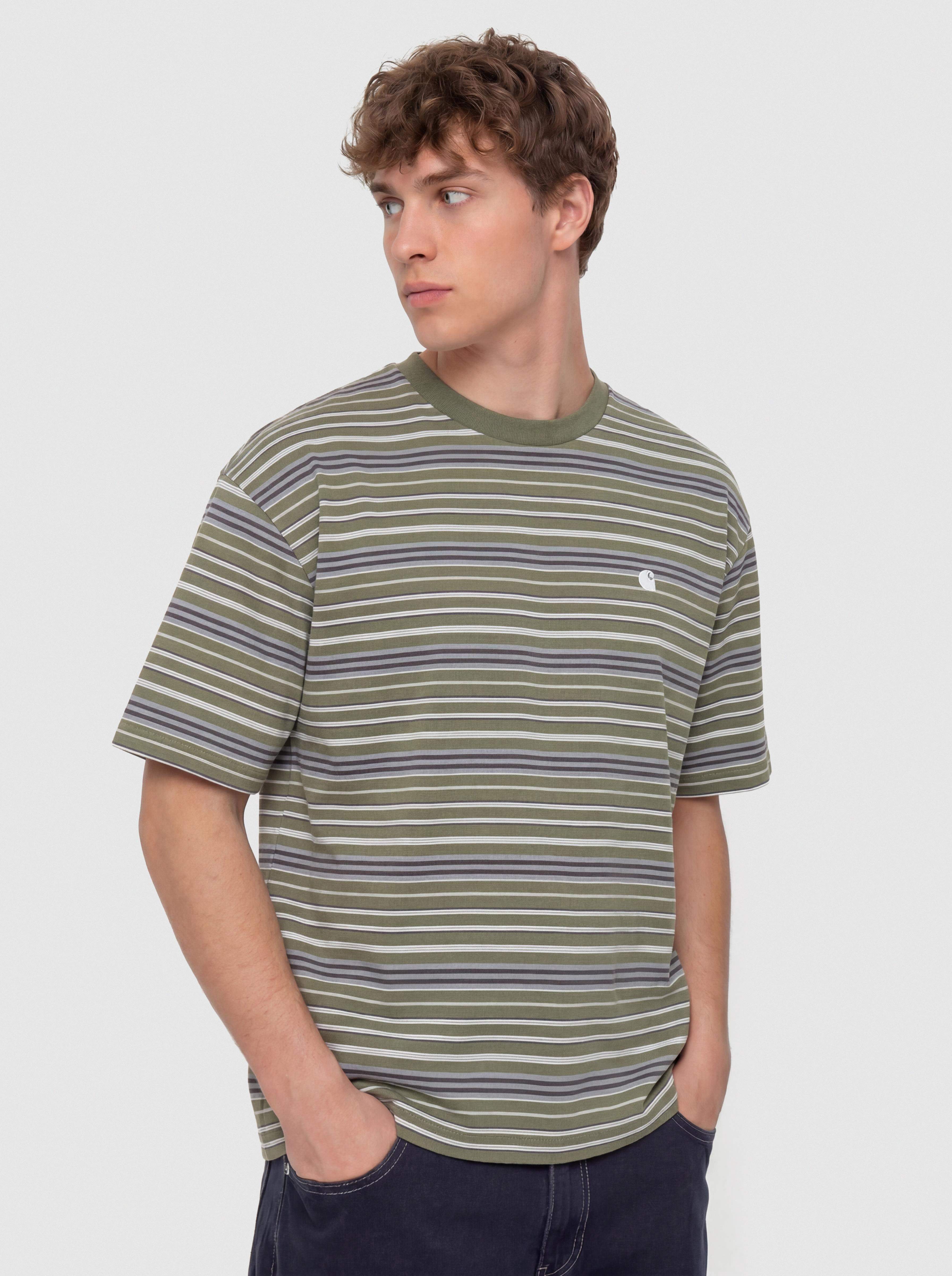 T-shirt Carhartt WIP Zane (zane stripe/dollar green)