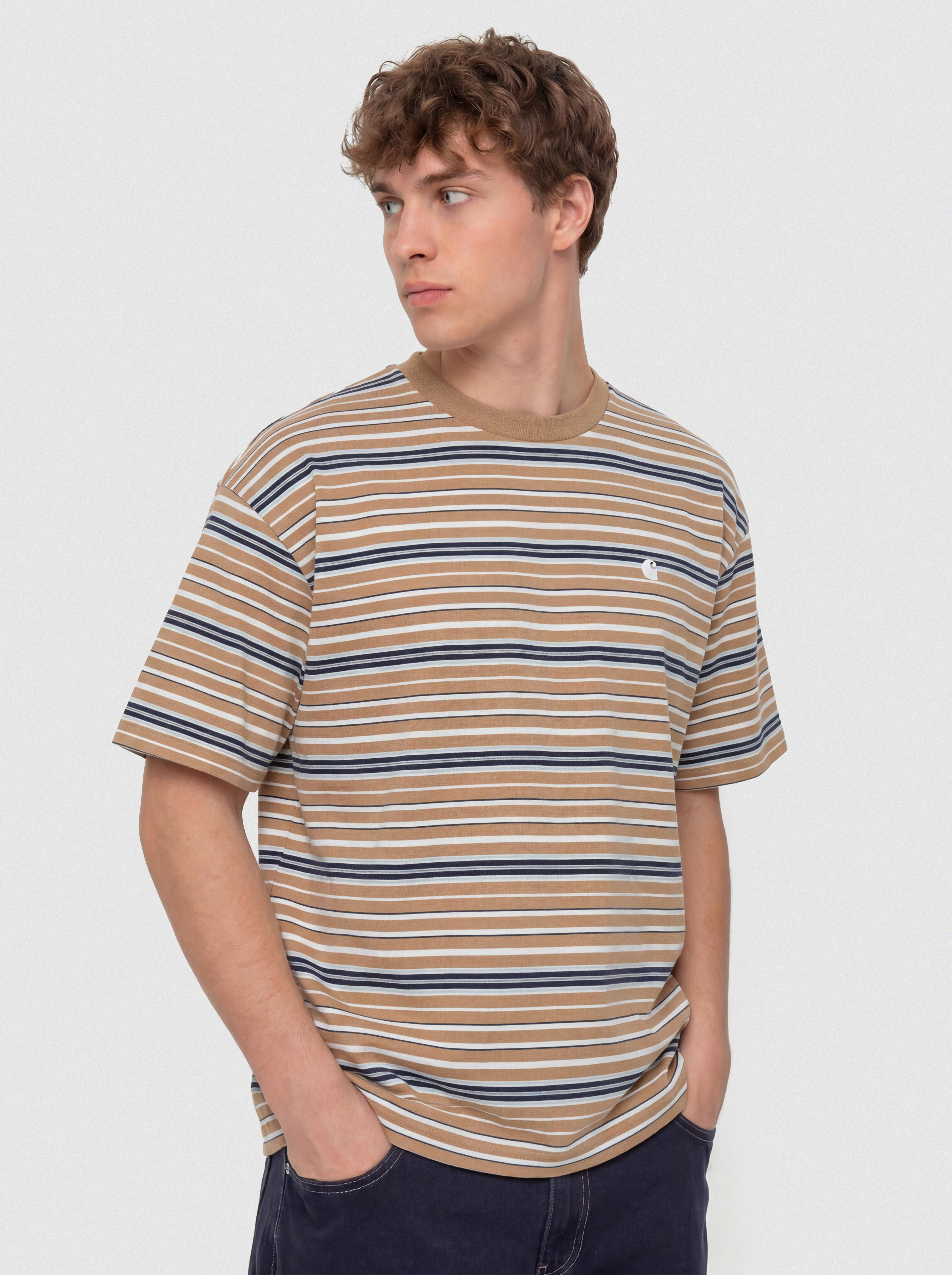 T-shirt Carhartt WIP Zane (zane stripe/peanut)