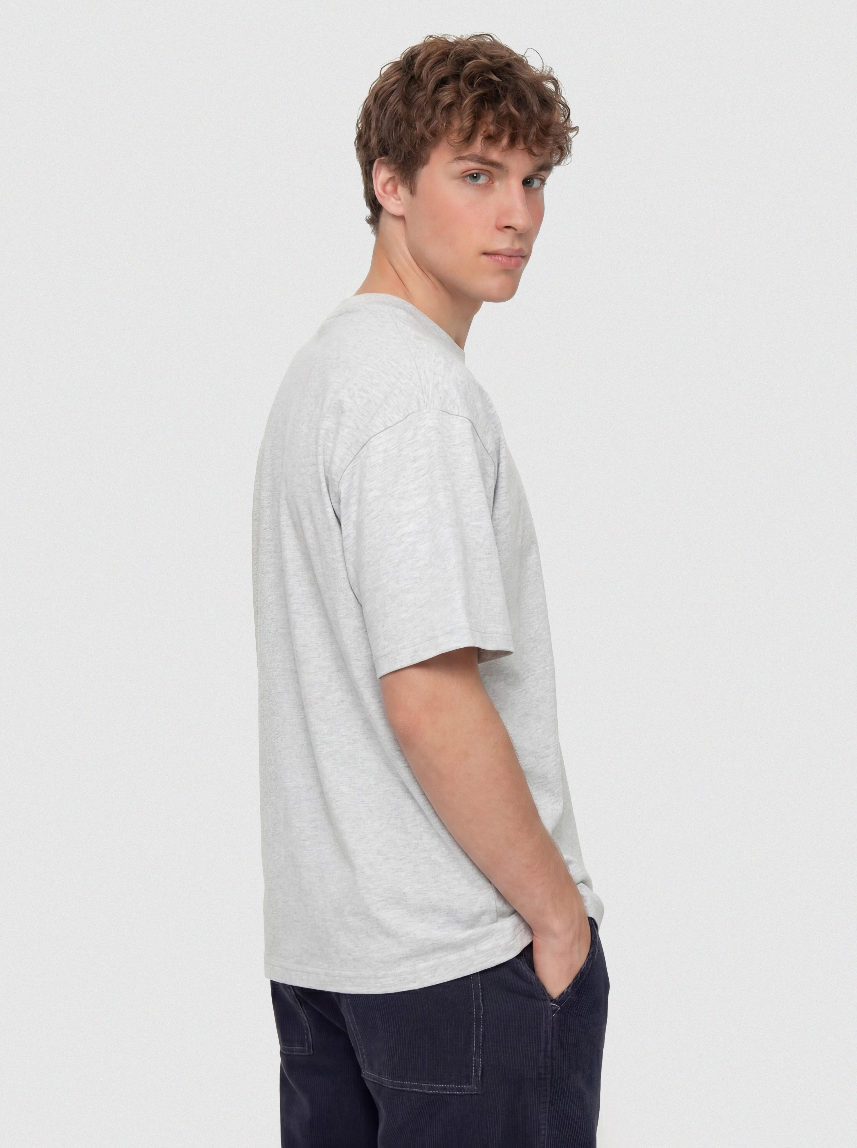 T-shirt Carhartt WIP WIP Label (ash heather)