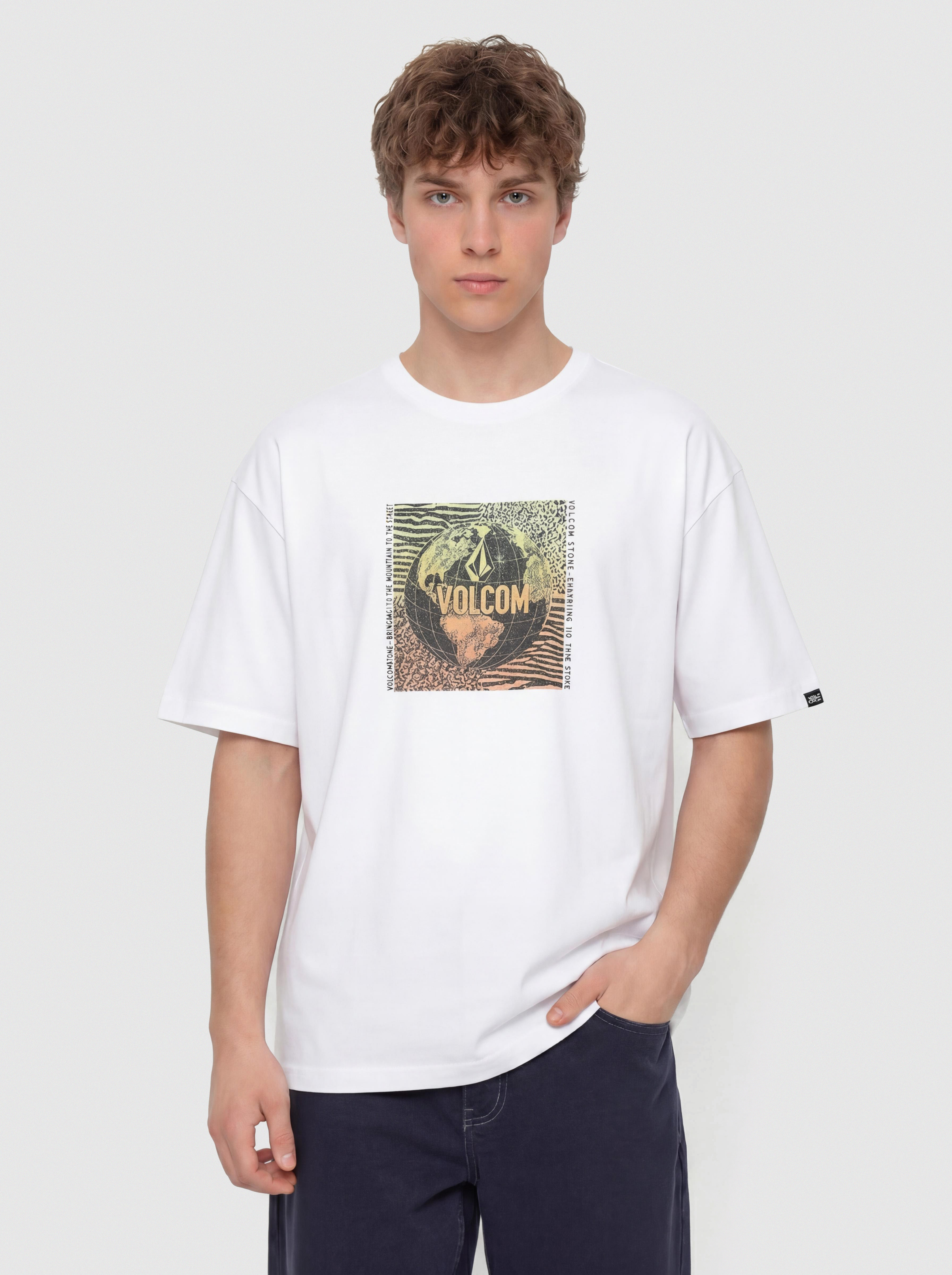 T-shirt Volcom Earthtrippin Fty (off white)