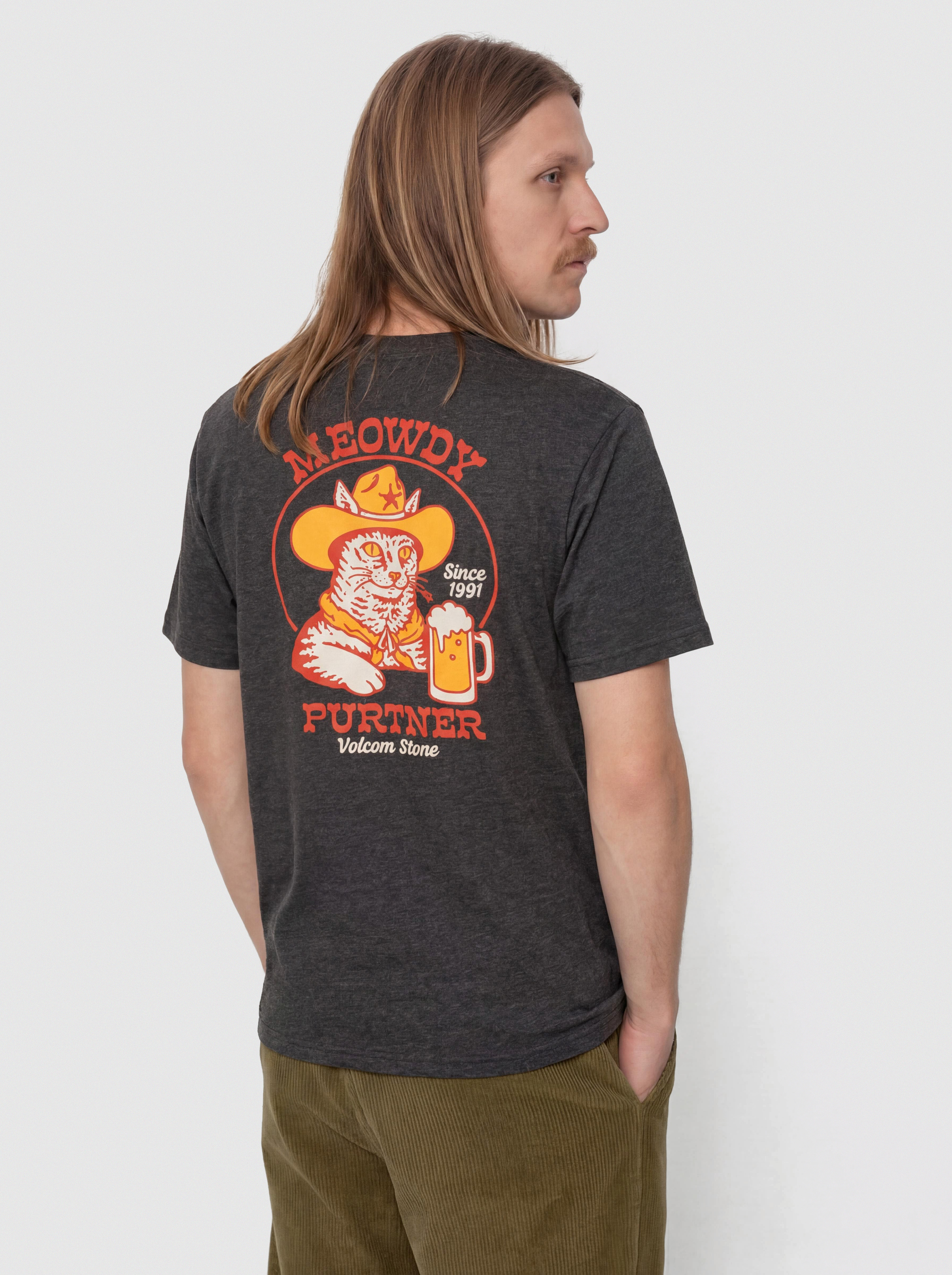 T-shirt Volcom Meowdy Hth (heather black)