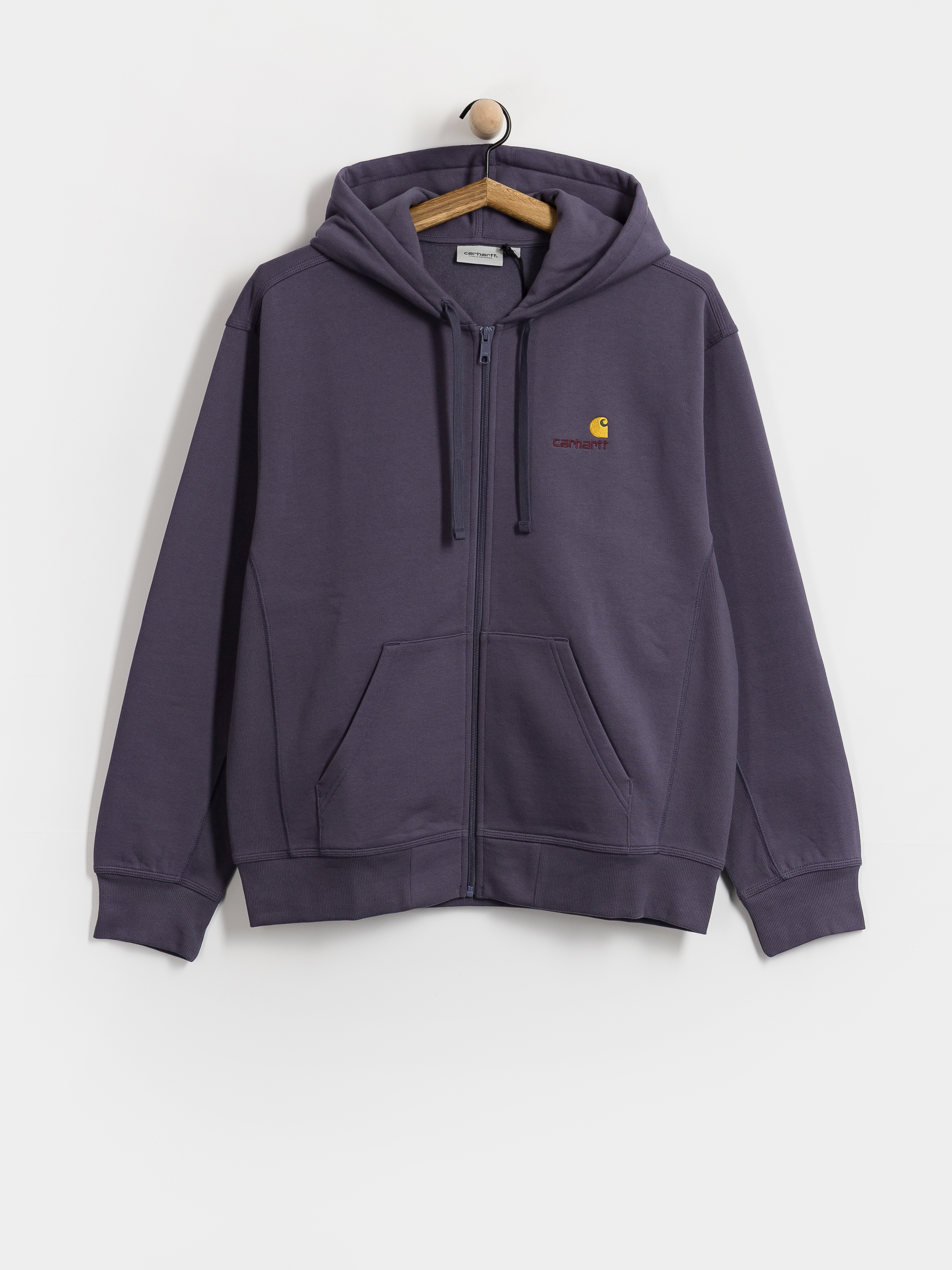 Bluza z kapturem Carhartt WIP American Script ZHD (shady purple)