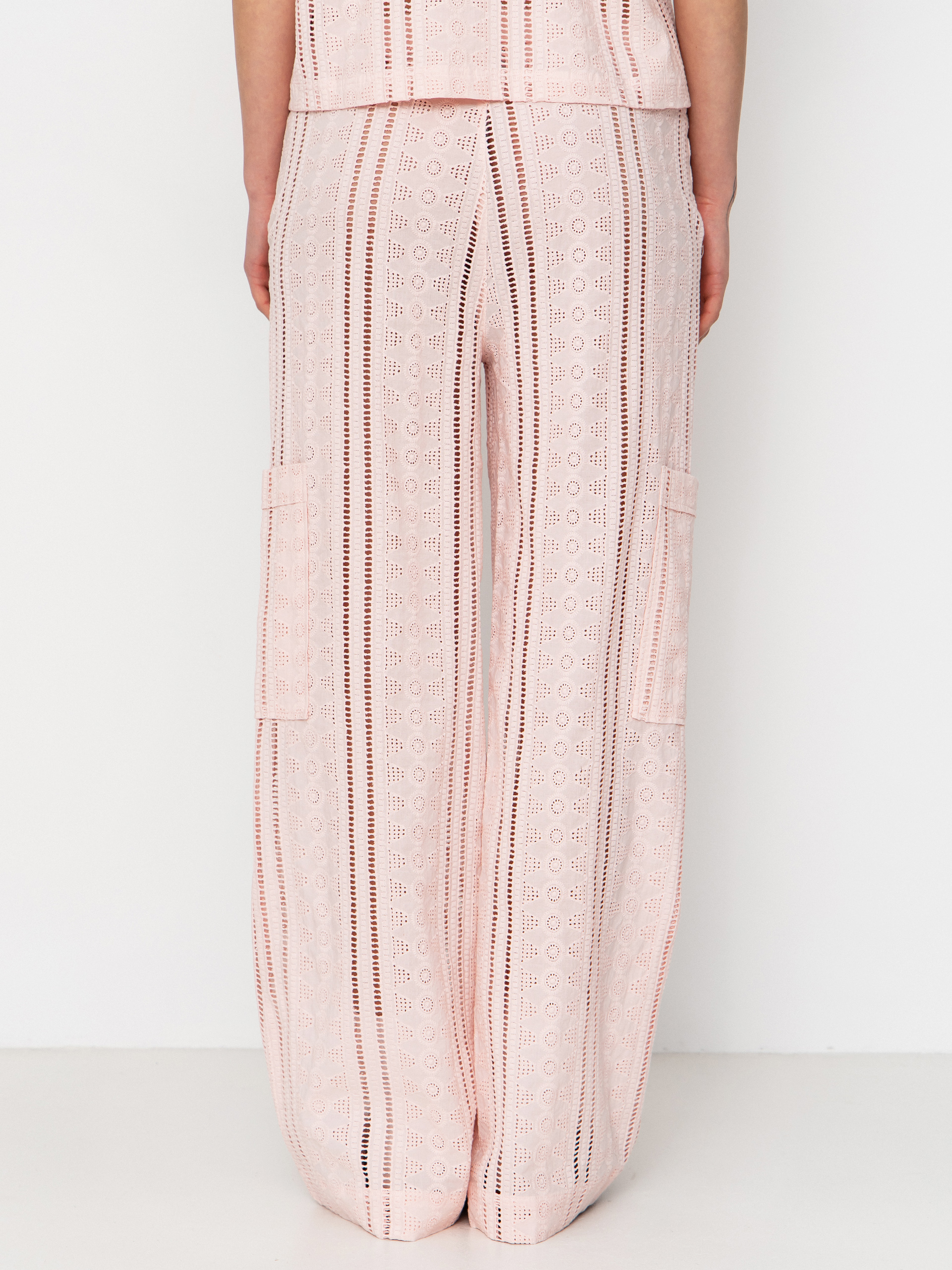 Spodnie Brixton The Mercer Wide Leg Trouser Wmn (chalk pink)